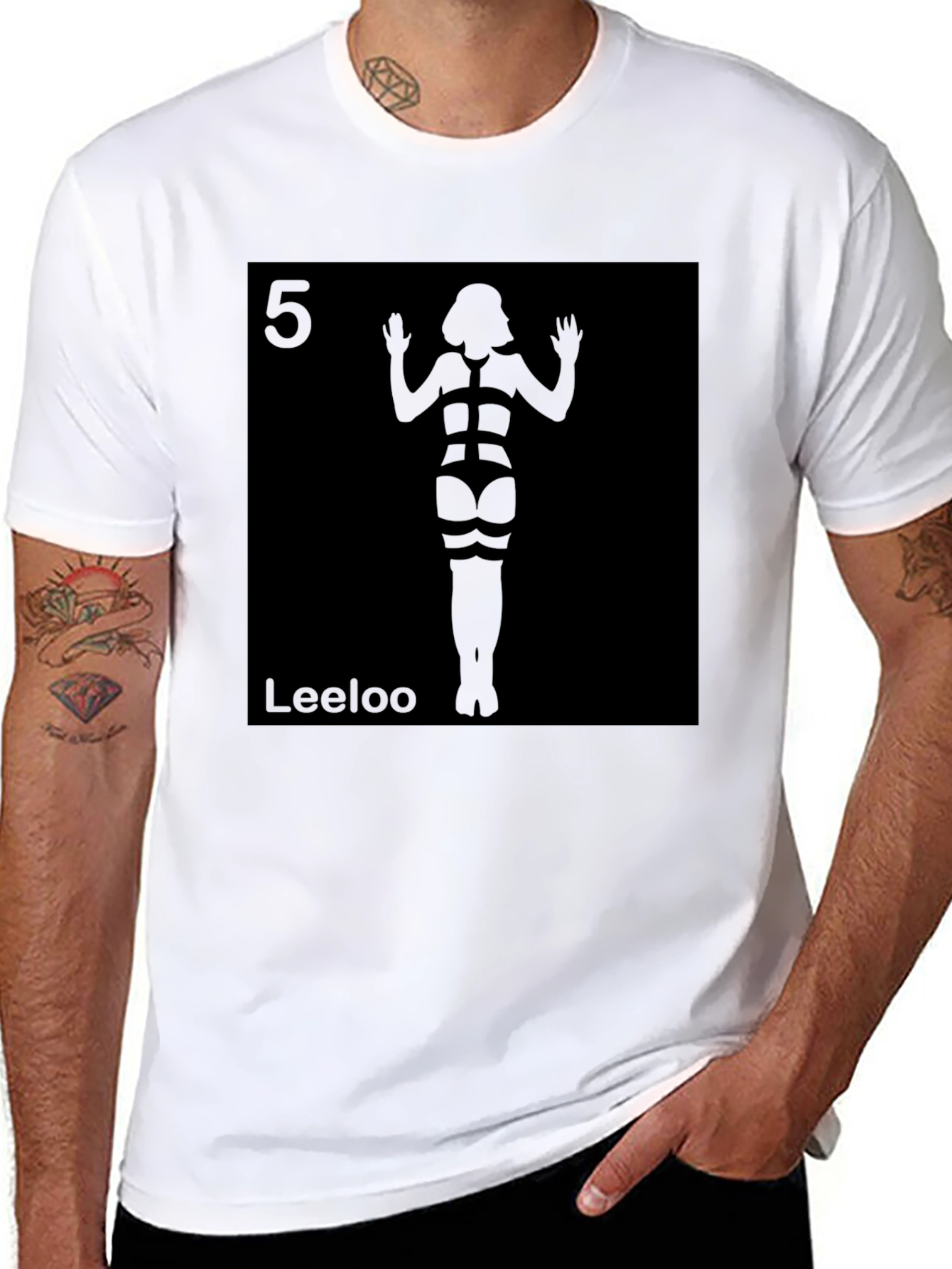 Leeloo Fifth Element Inspired Black T-Shirt