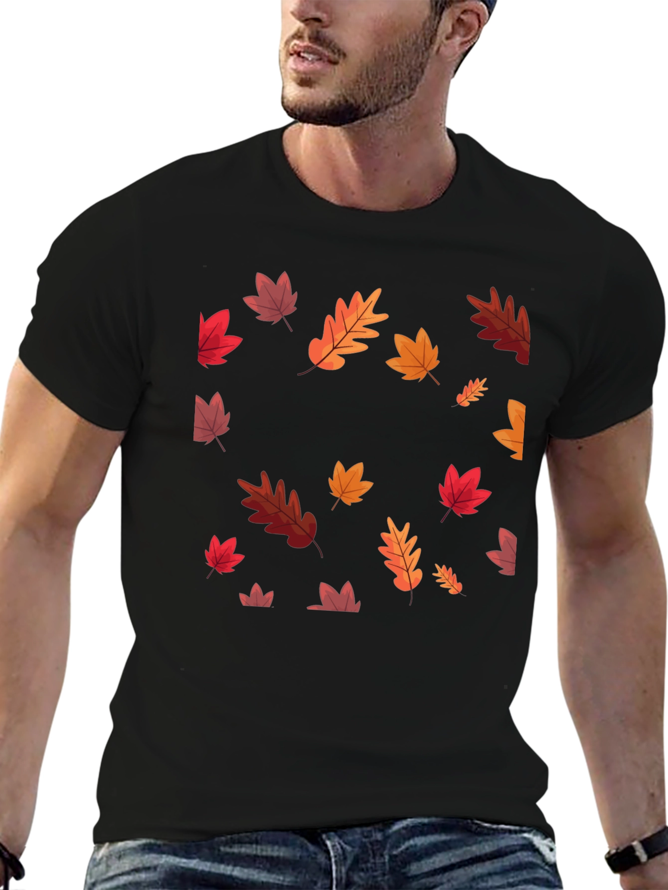 Autumn Leaves Pattern T-Shirt