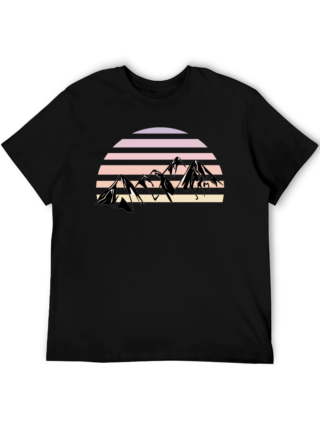 Retro Mountain Sunset Graphic Tee - Stylish Comfort