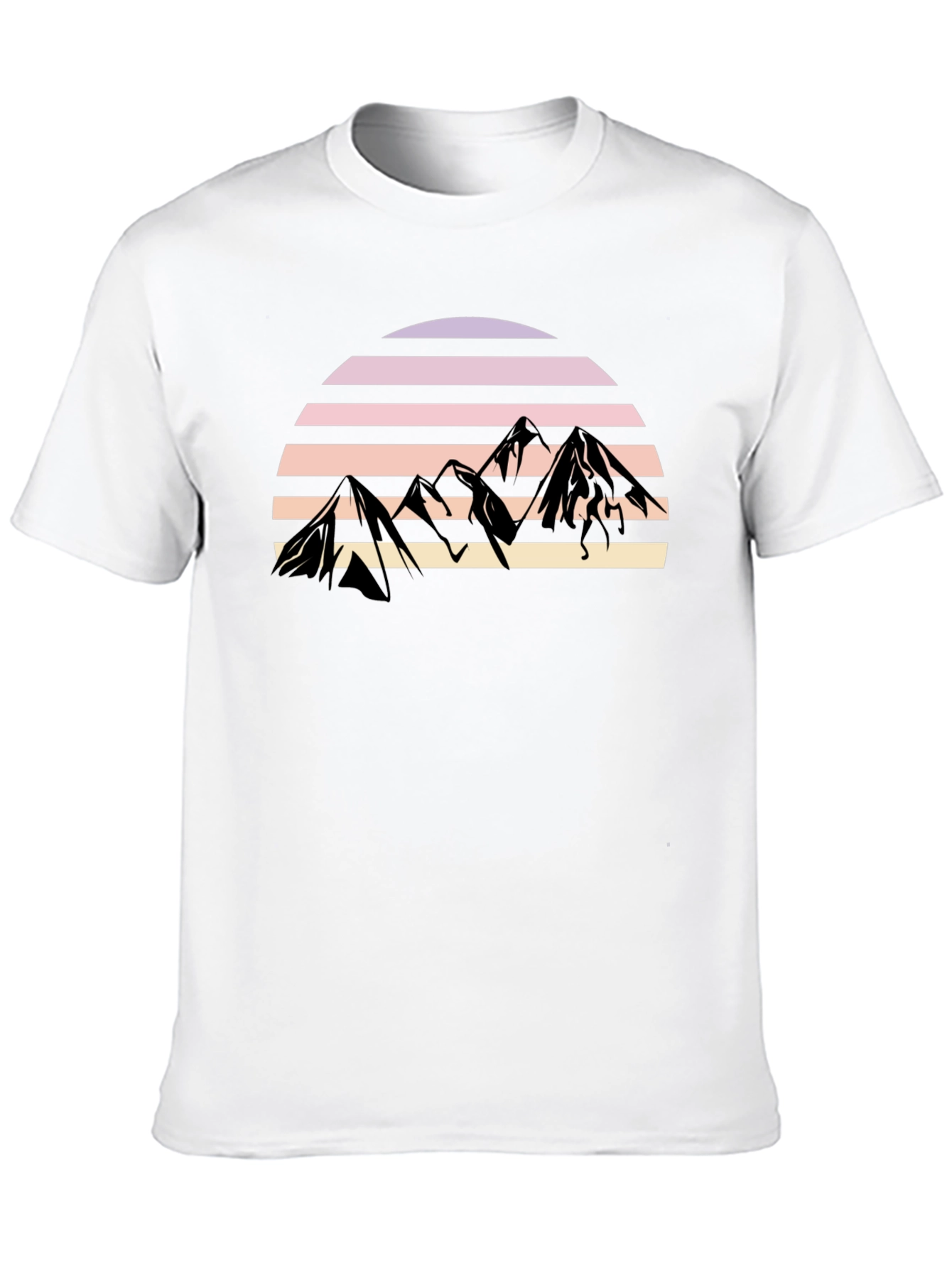 Retro Mountain Sunset Graphic Tee - Stylish Comfort