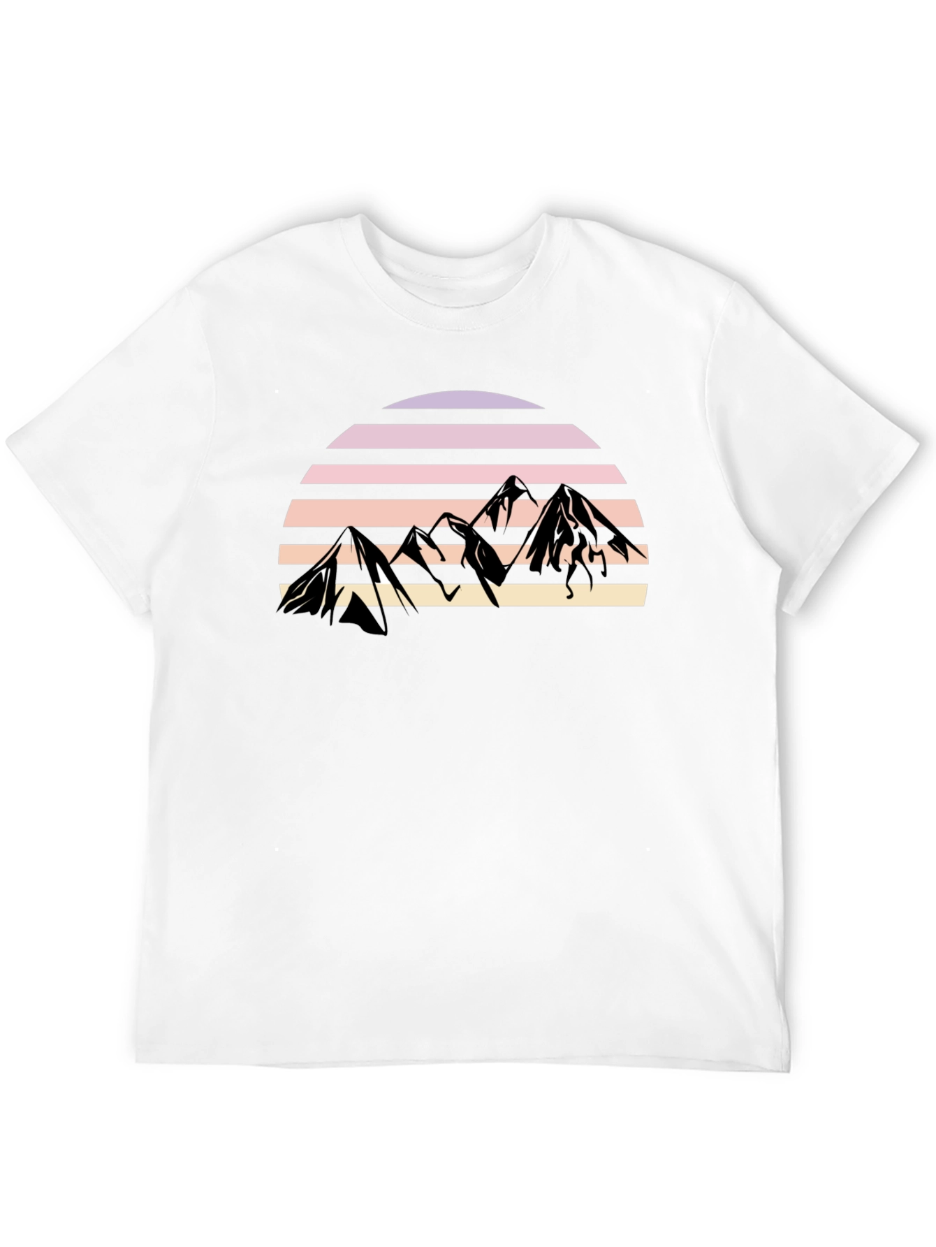 Retro Mountain Sunset Graphic Tee - Stylish Comfort