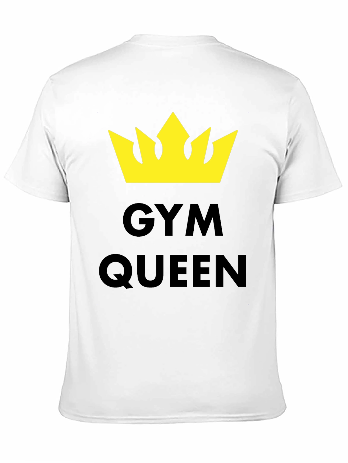 Gym Queen T-Shirt - Yellow Crown Graphic Tee
