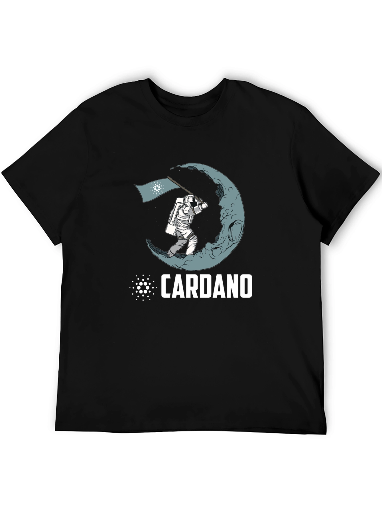 Cardano Moon Landing Black T-Shirt