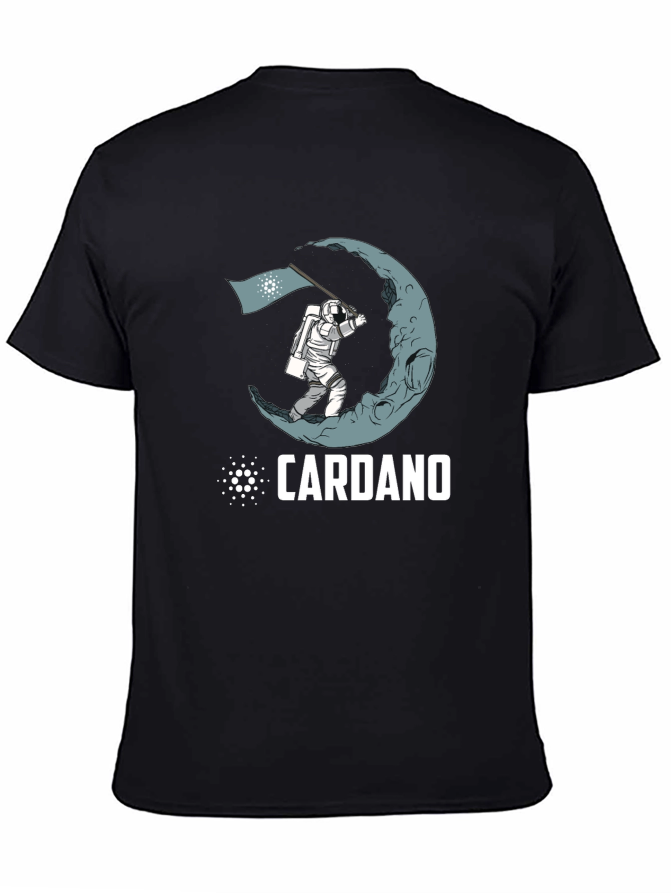 Cardano Moon Landing Black T-Shirt
