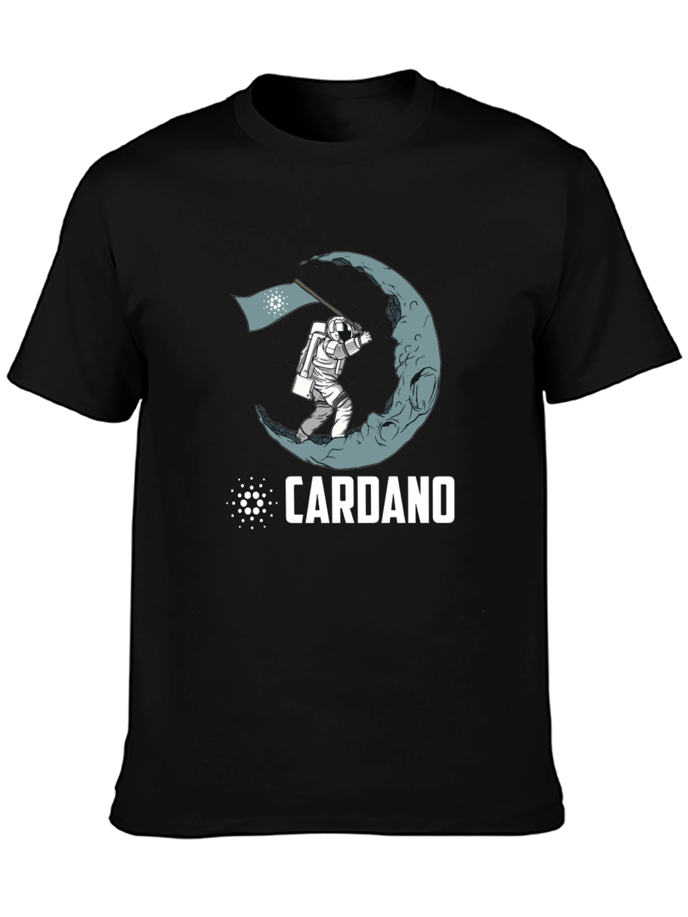 Cardano Moon Landing Black T-Shirt