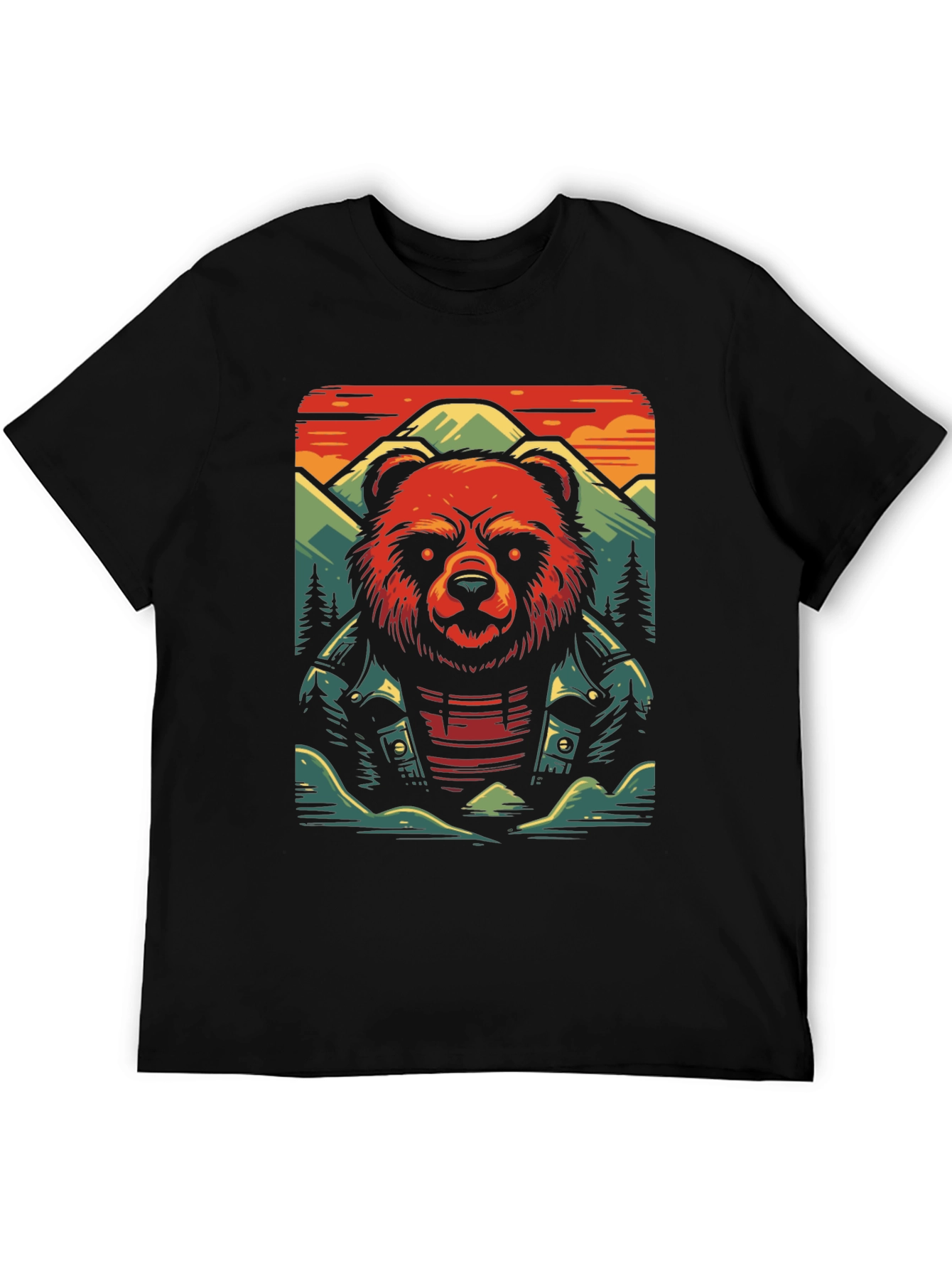 Cool Bear Graphic Tee - Biker Style