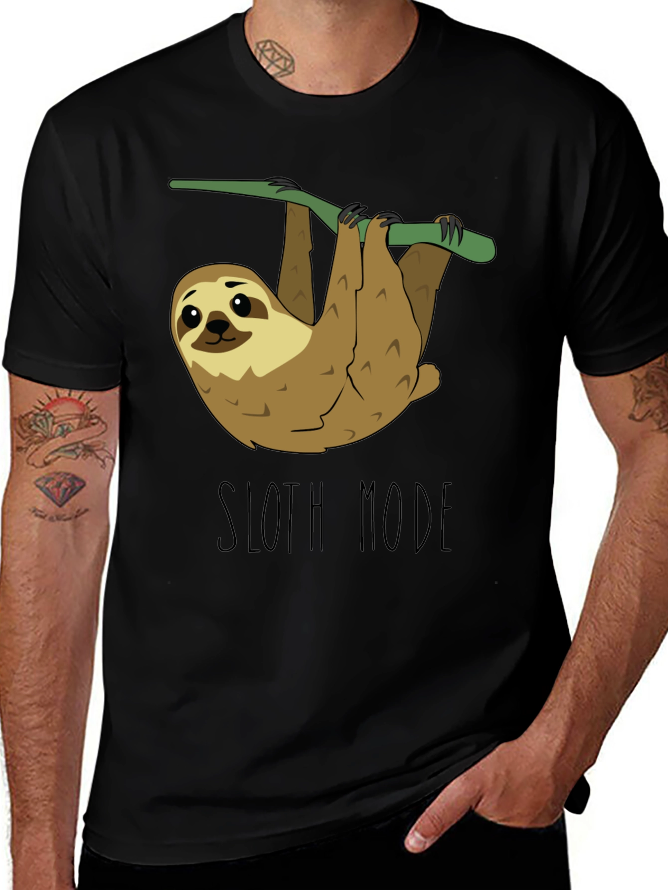 Sloth Mode Black T-Shirt