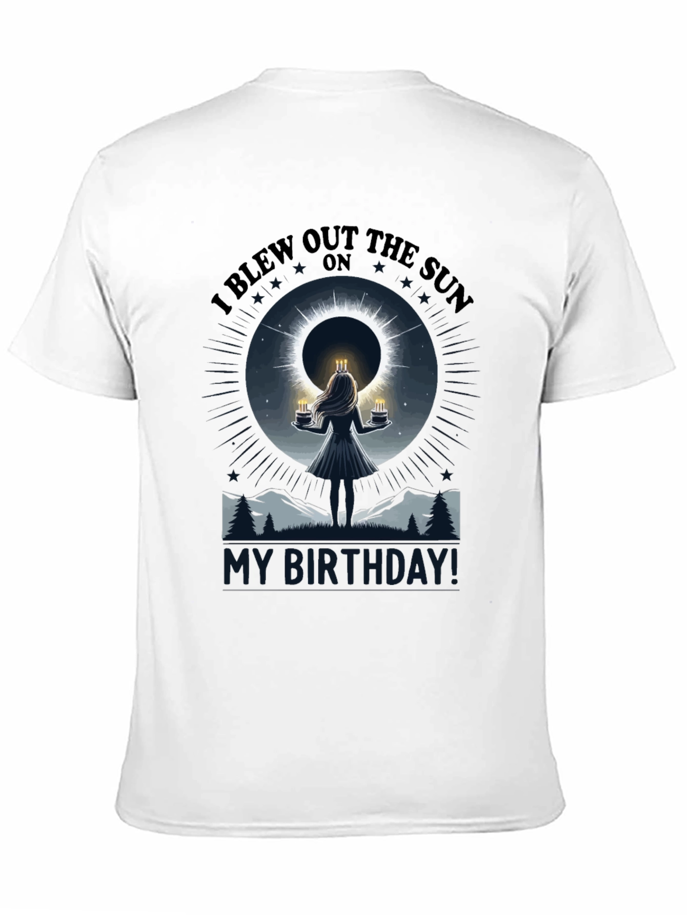 I Blew Out The Sun Eclipse Birthday Graphic T-Shirt