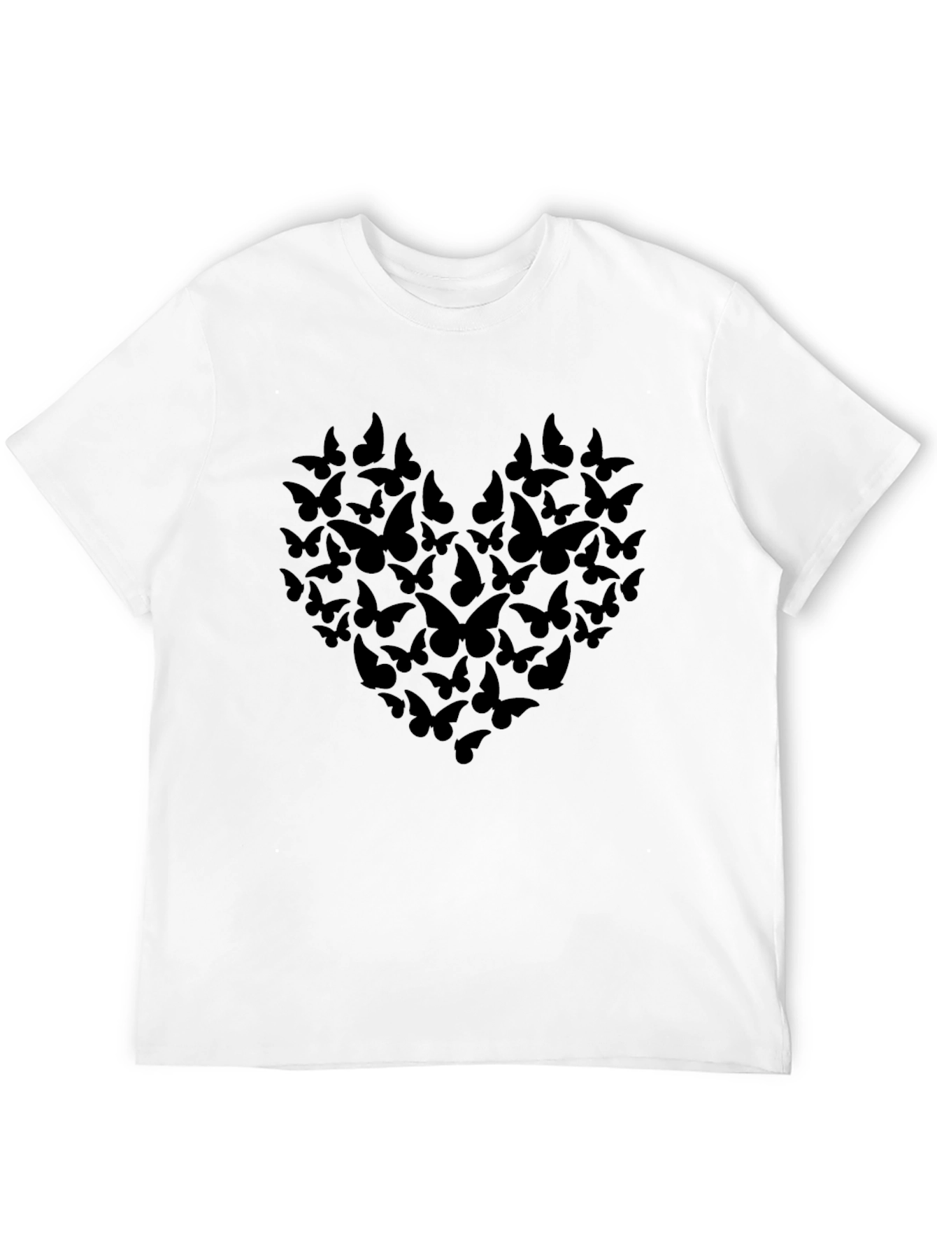 Butterfly Heart Graphic Tee - Black