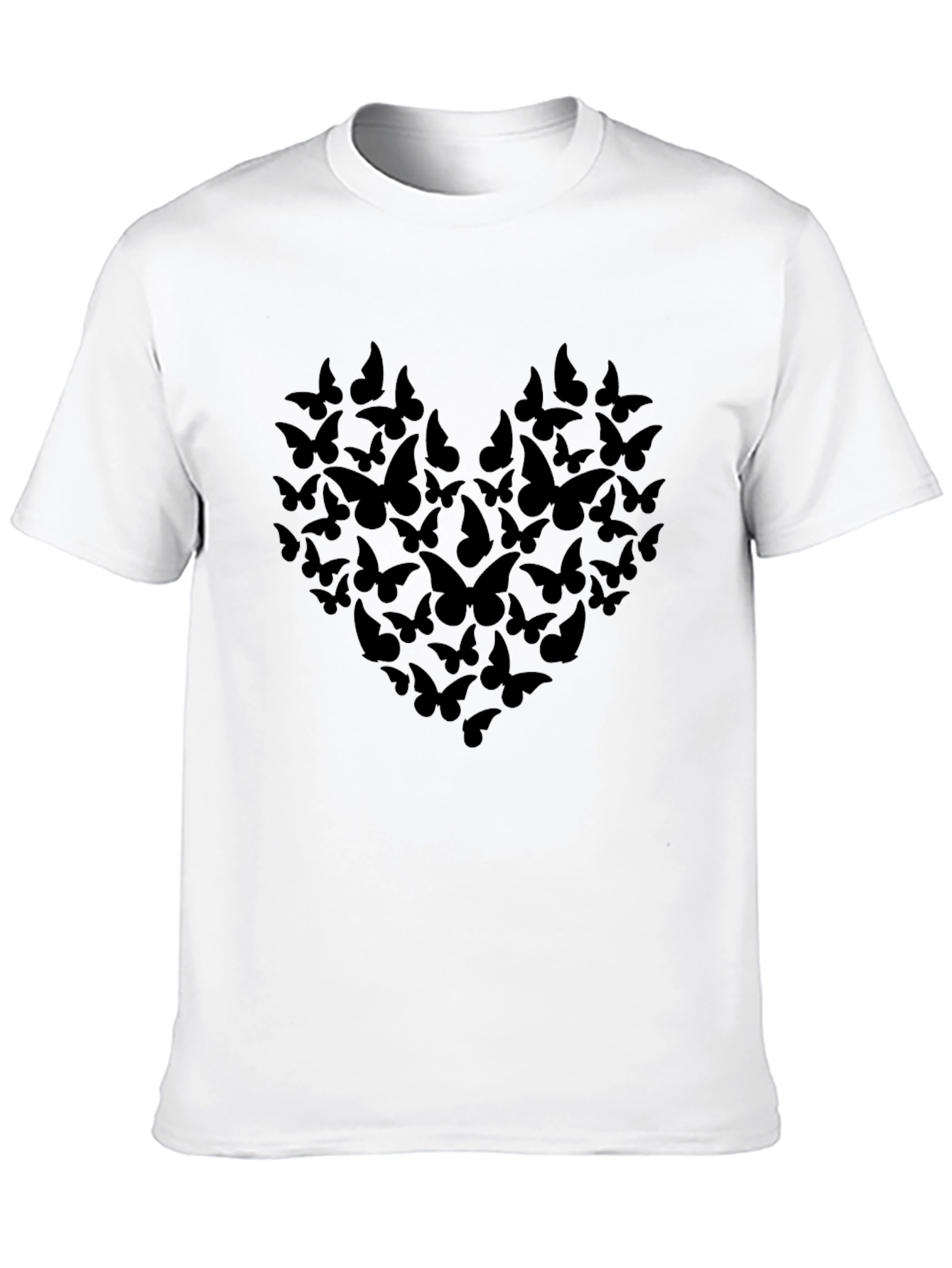 Butterfly Heart Graphic Tee - Black