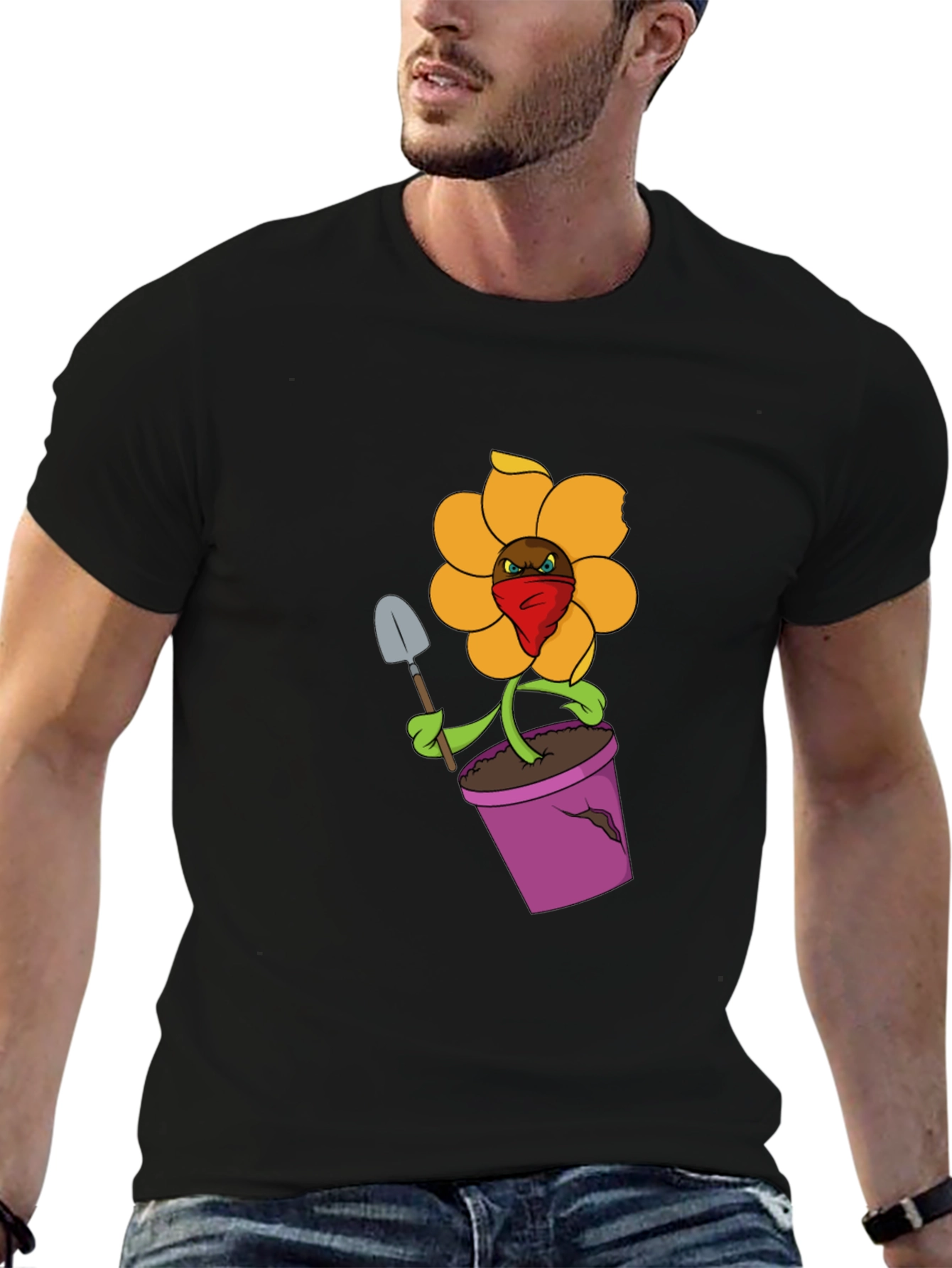 Rebellious Flower in Pot T-Shirt