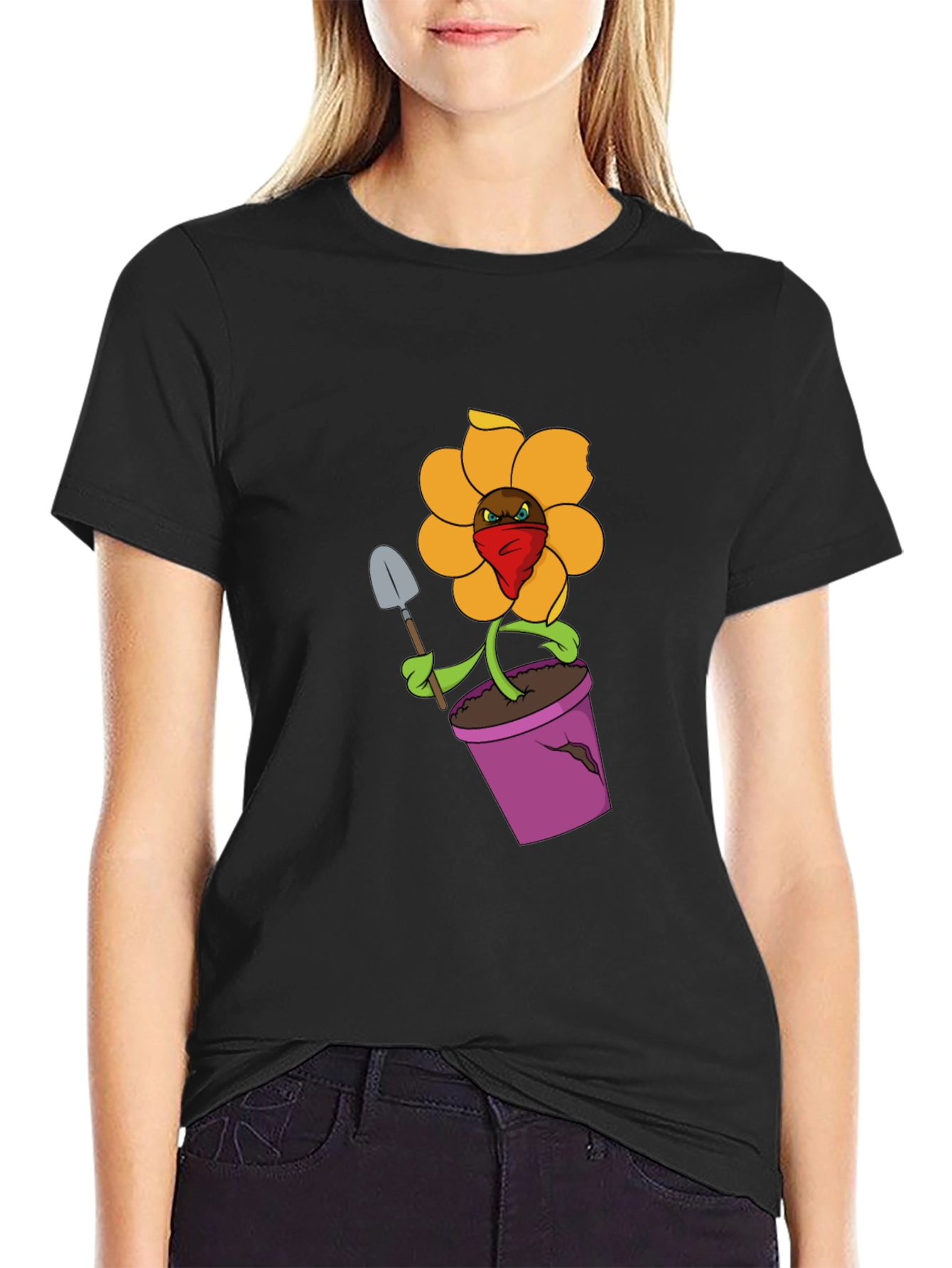Rebellious Flower in Pot T-Shirt