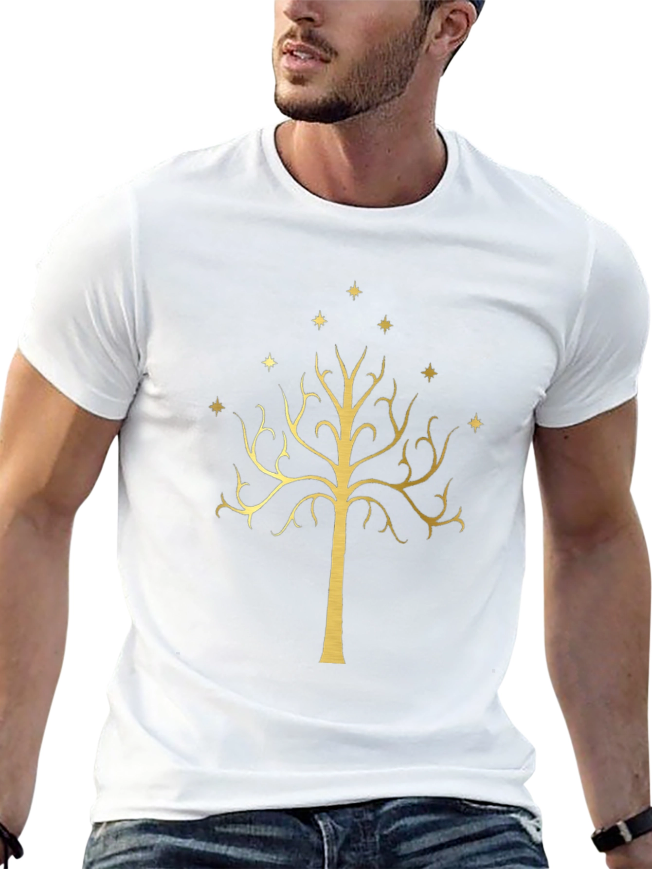 LOTR White Tree of Gondor Black T-Shirt
