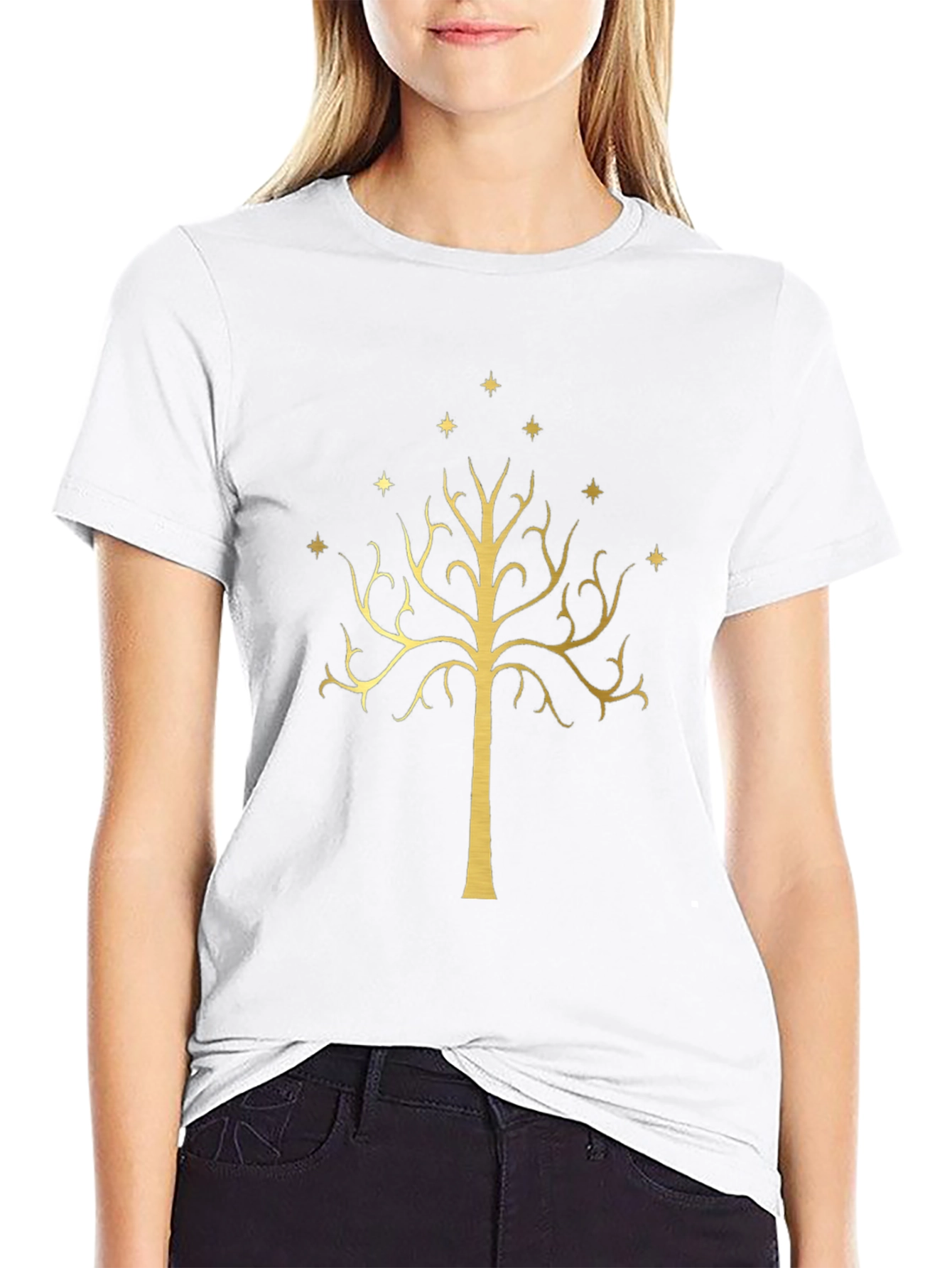 LOTR White Tree of Gondor Black T-Shirt