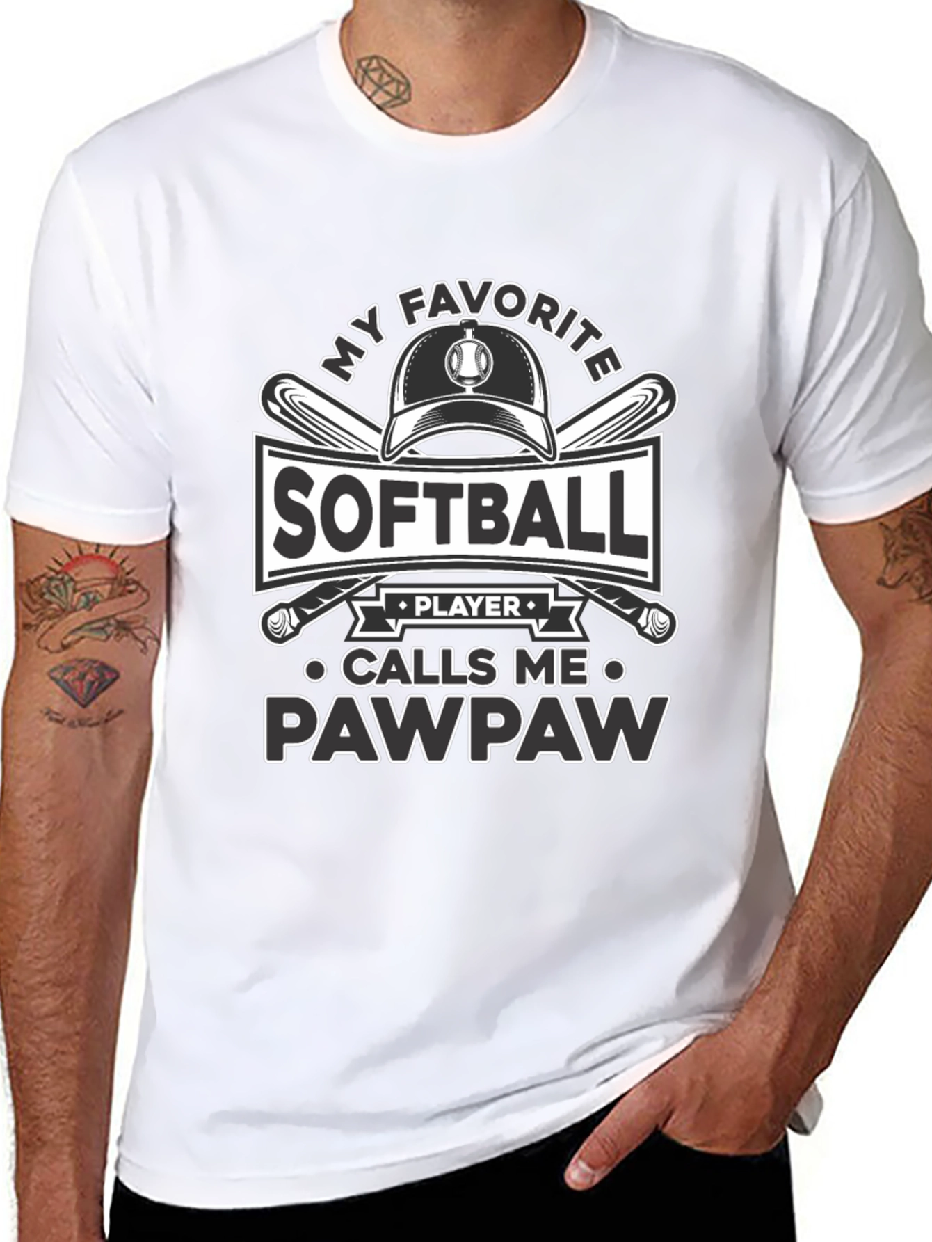 Softball Pawpaw T-Shirt - Gift for Grandfathers