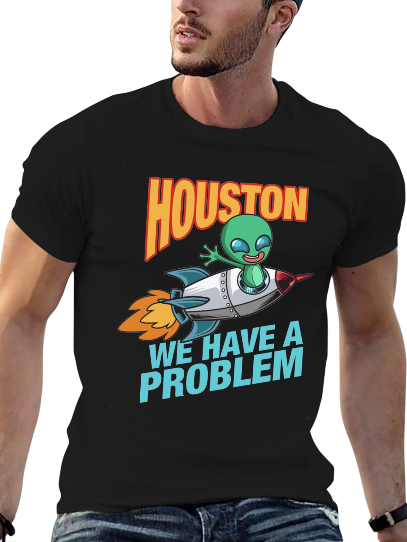 Houston We Have a Problem Alien Graphic Tee