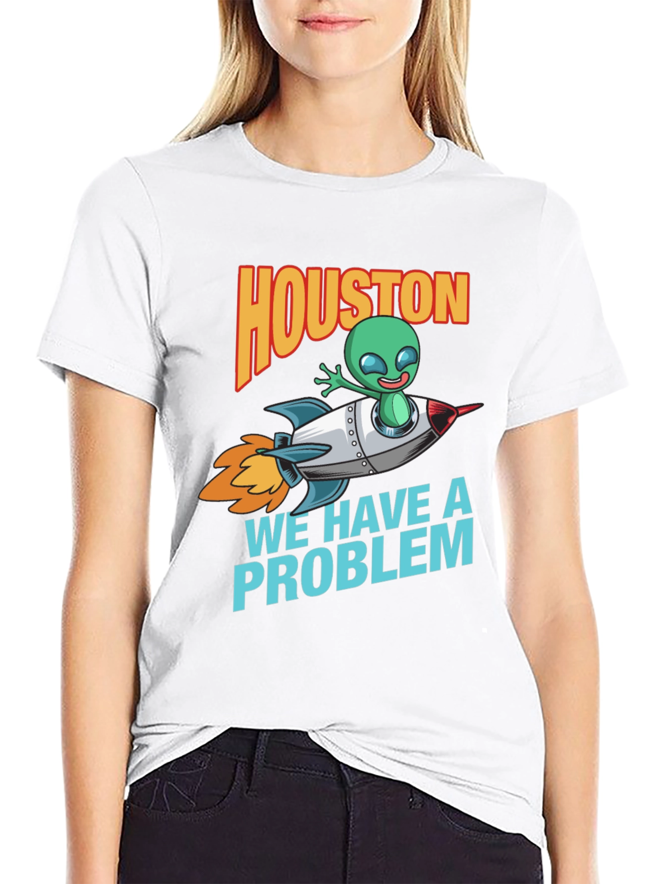 Houston We Have a Problem Alien Graphic Tee