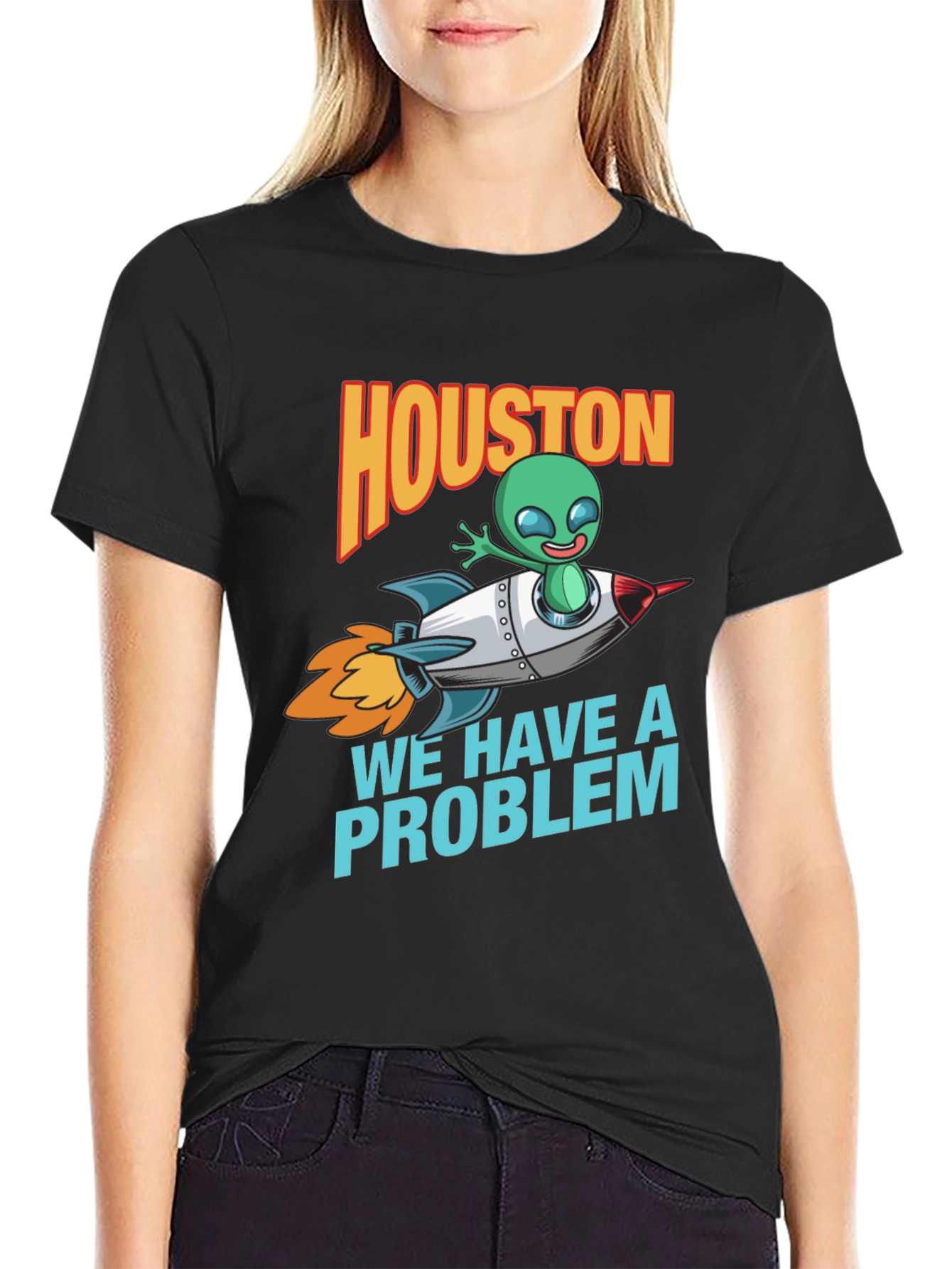 Houston We Have a Problem Alien Graphic Tee