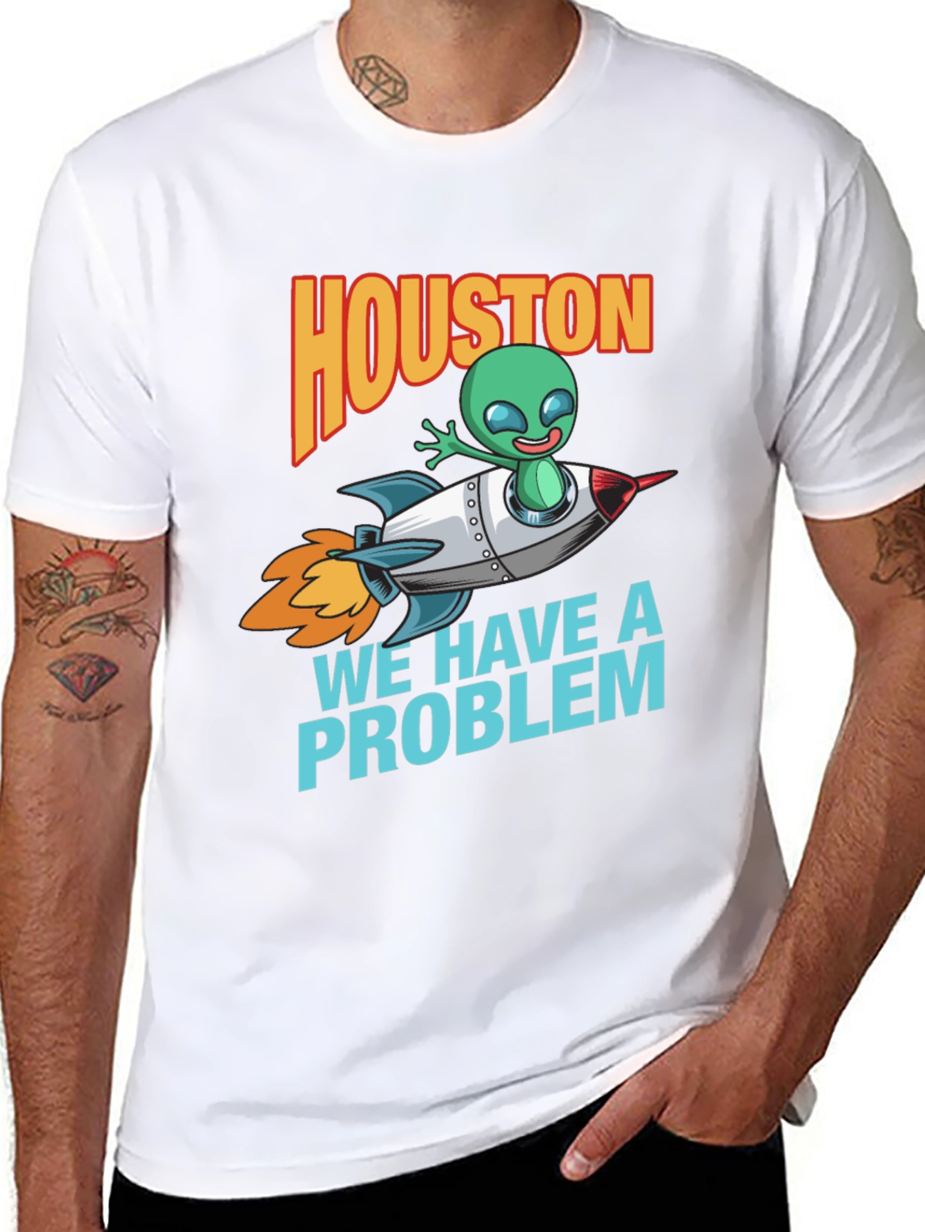 Houston We Have a Problem Alien Graphic Tee