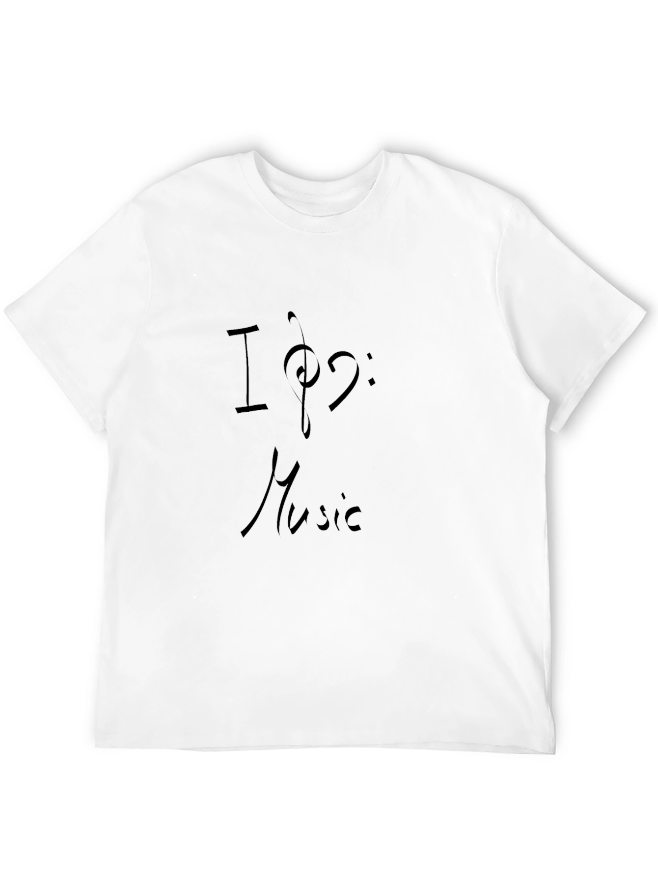 I Love Music Crew Neck T-Shirt