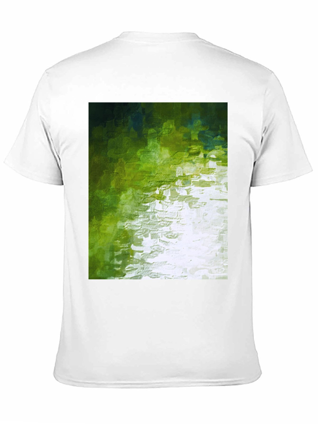 Abstract Green Graphic Print Crewneck T-Shirt