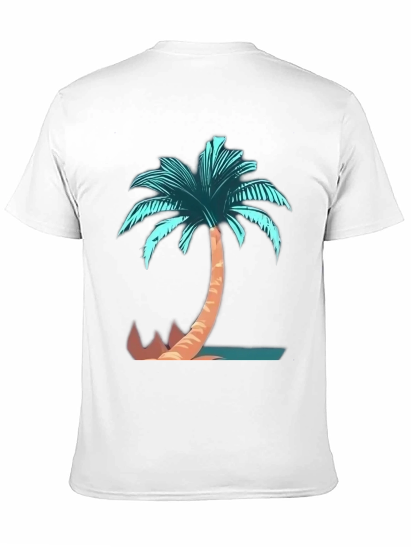 Tropical Palm Tree Graphic Tee - Mens Black T-Shirt