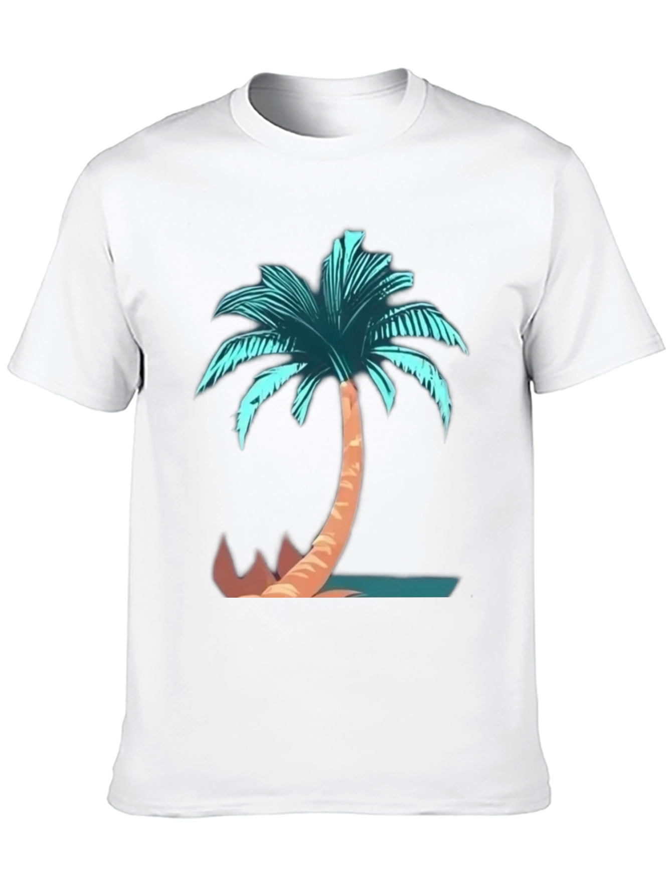 Tropical Palm Tree Graphic Tee - Mens Black T-Shirt