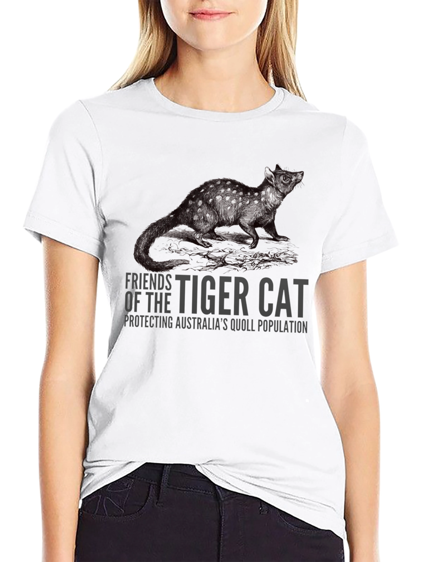Tiger Cat Quoll T-Shirt - Protect Australias Wildlife