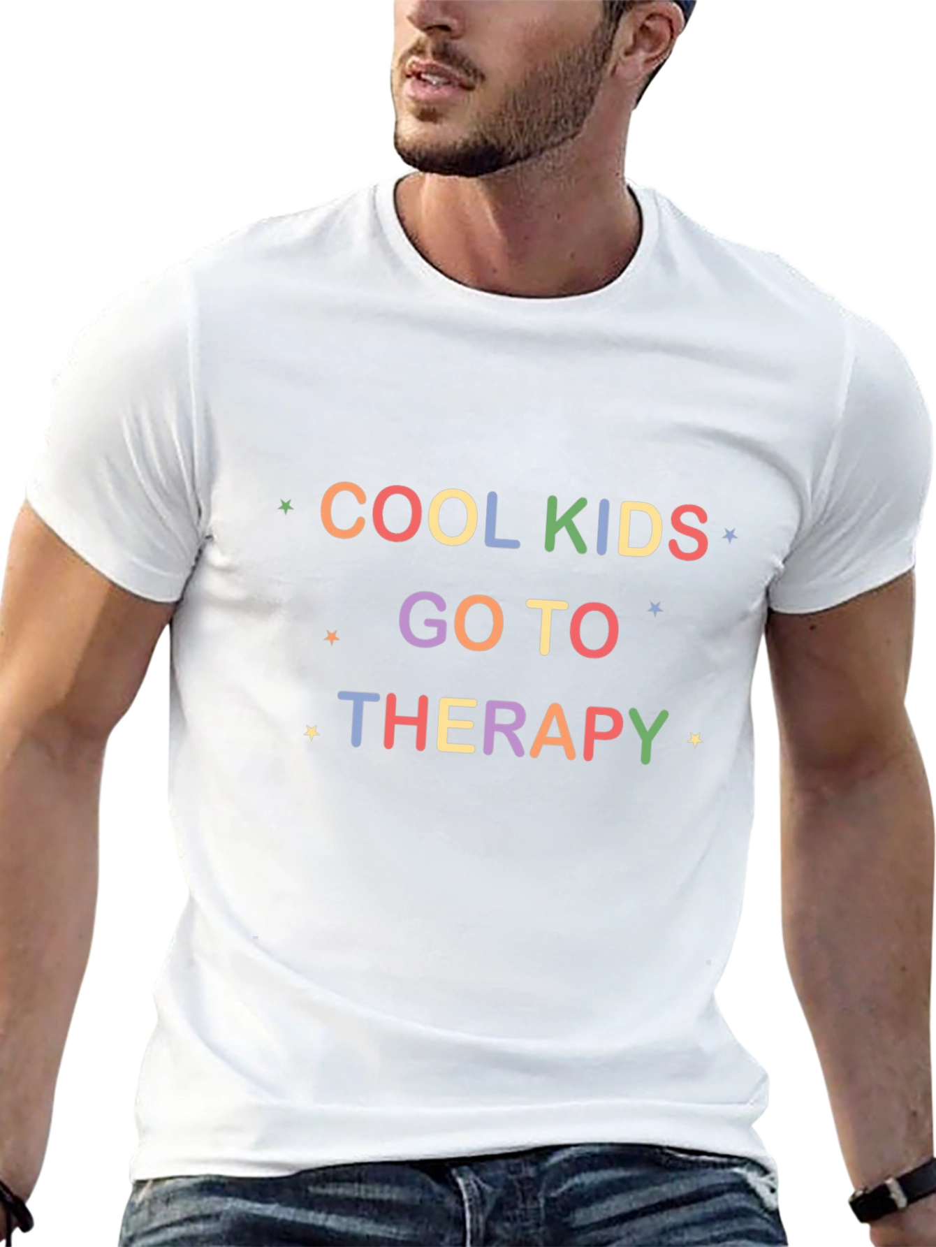 Cool Kids Go To Therapy Black Graphic T-Shirt