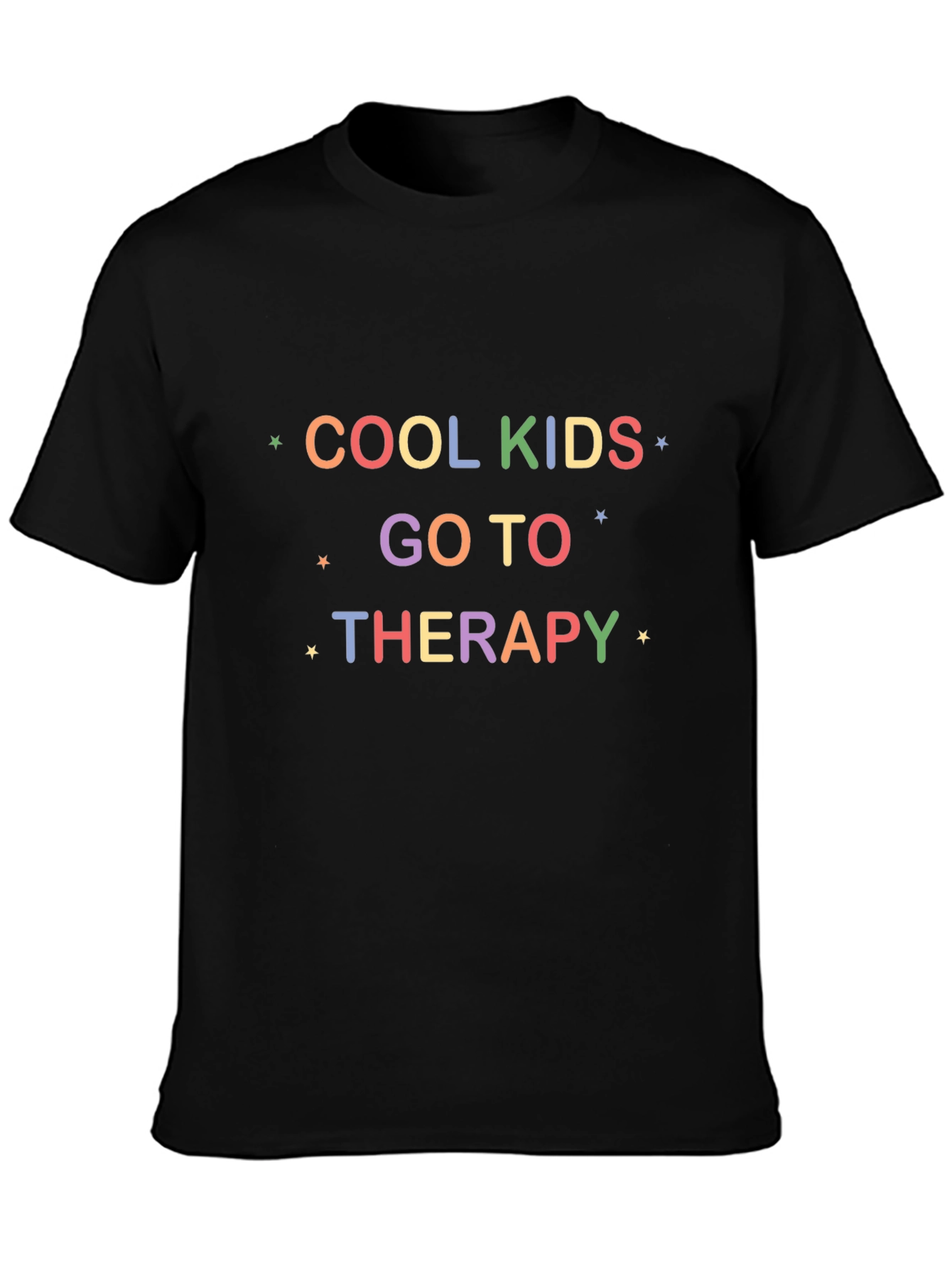 Cool Kids Go To Therapy Black Graphic T-Shirt