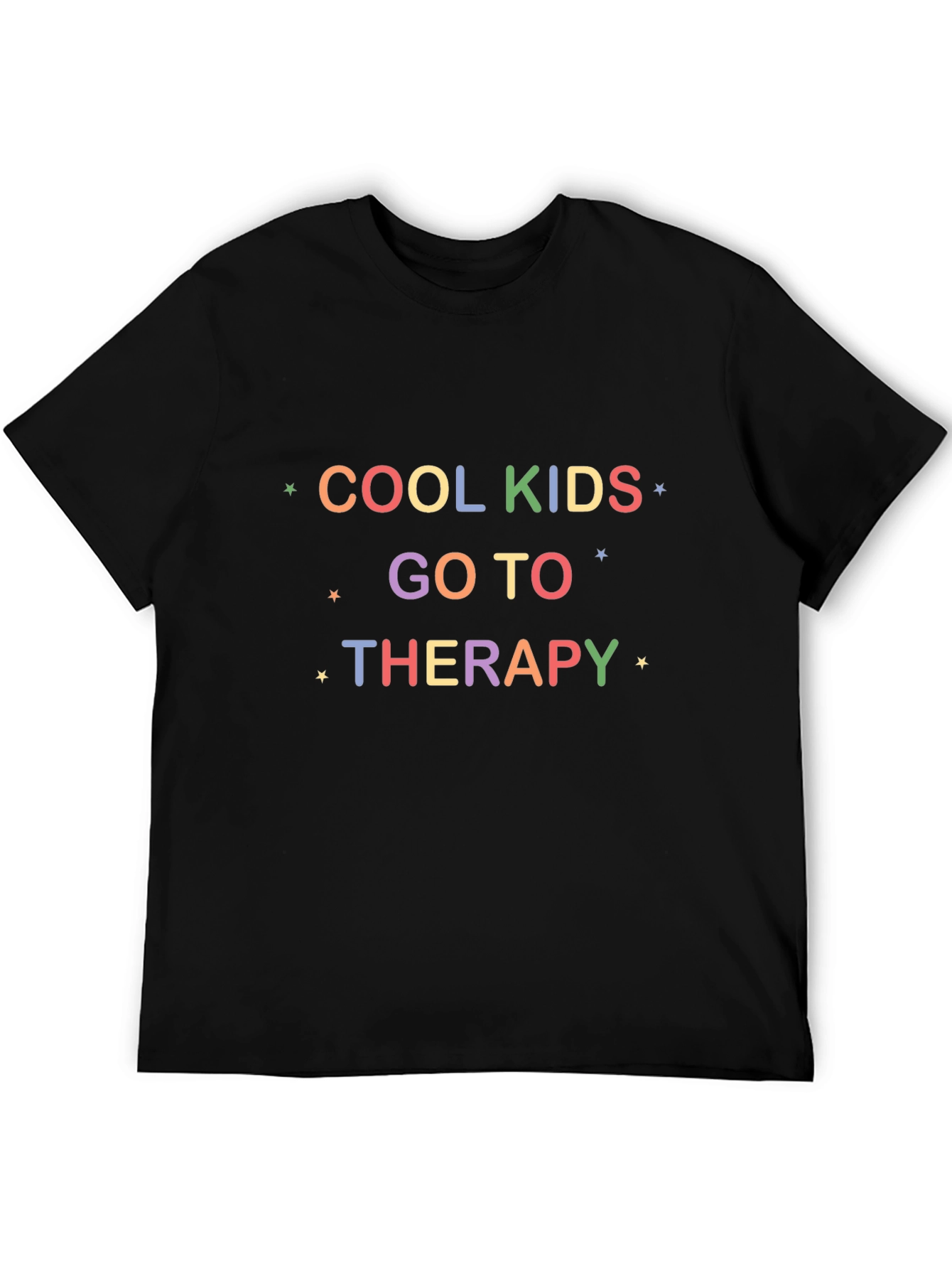 Cool Kids Go To Therapy Black Graphic T-Shirt