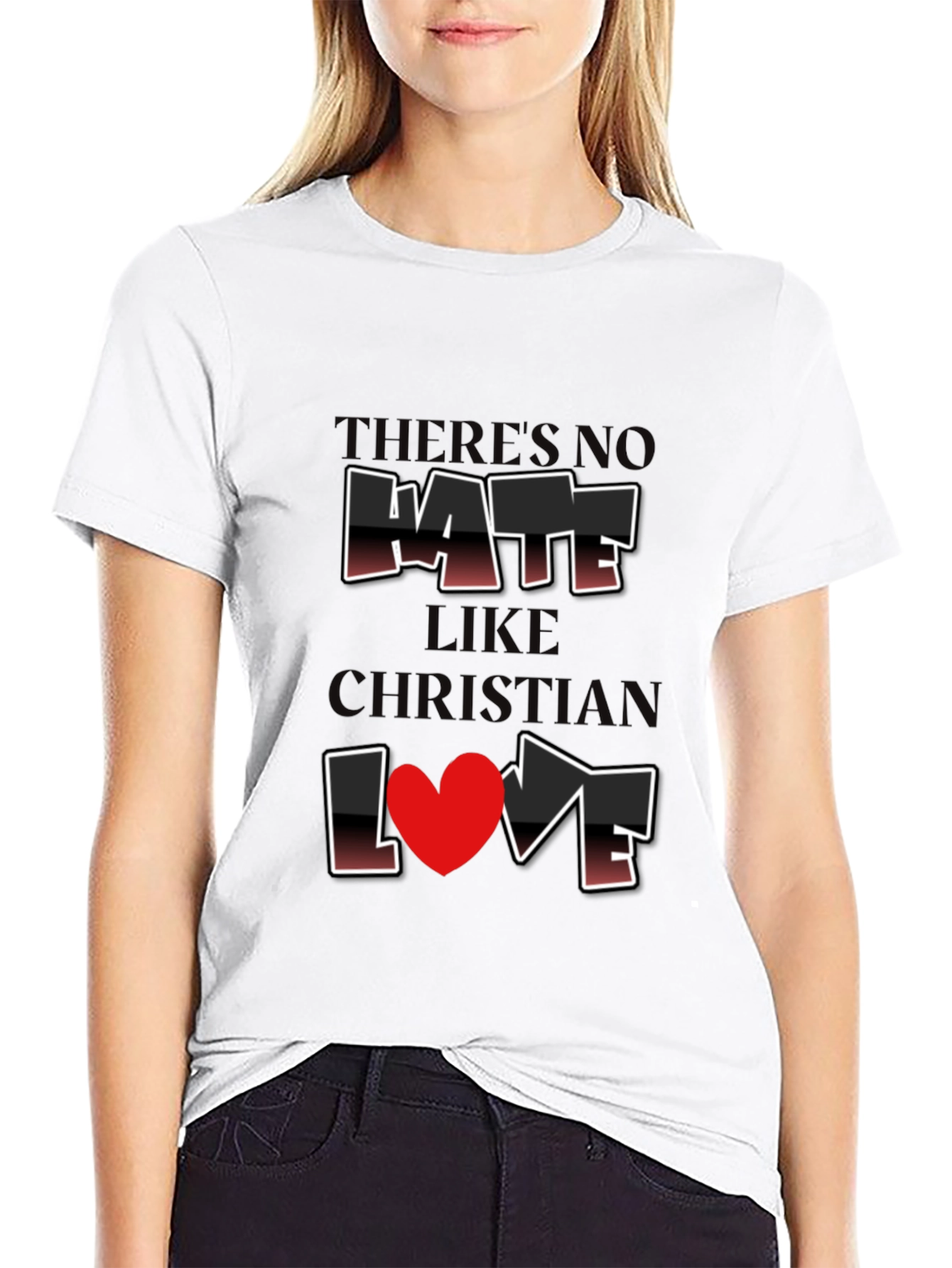 Christian Love Graphic T-Shirt - Black