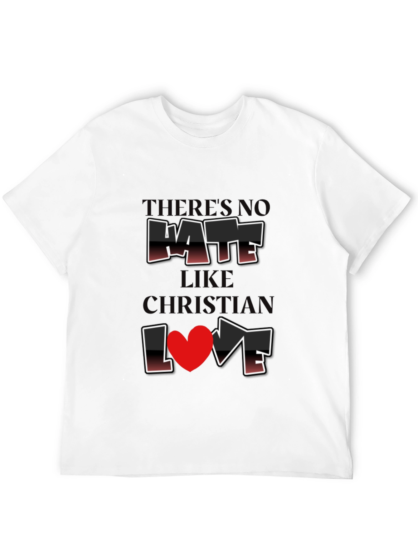 Christian Love Graphic T-Shirt - Black