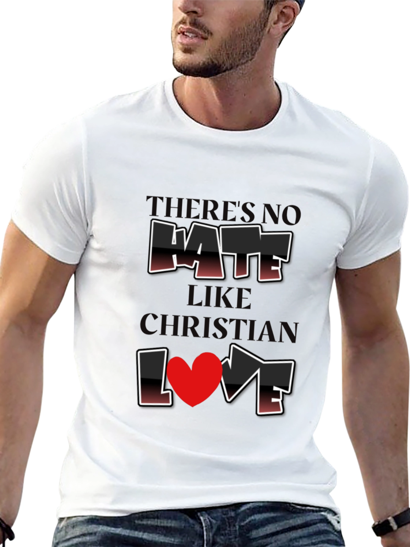 Christian Love Graphic T-Shirt - Black