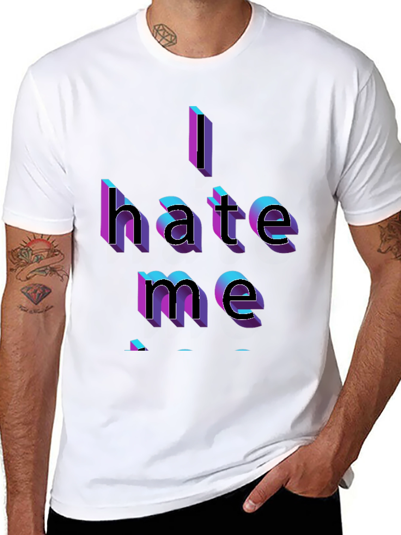 I Hate Me Graphic Tee - Bold Statement T-Shirt