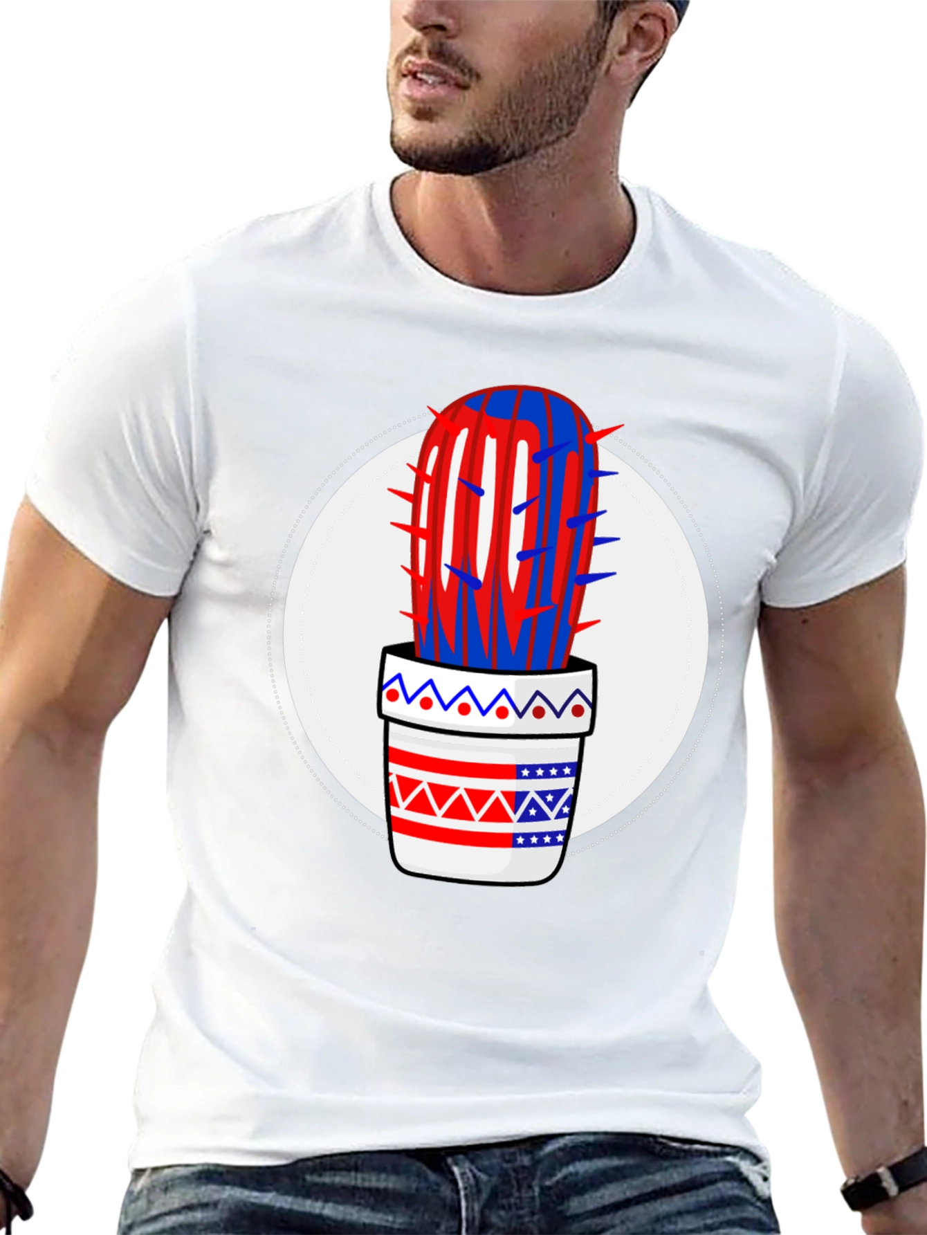 Patriotic Cactus Graphic Tee