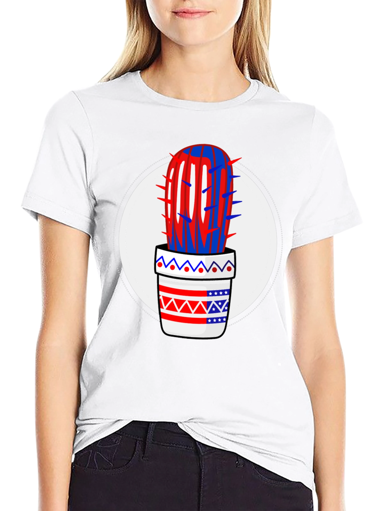 Patriotic Cactus Graphic Tee