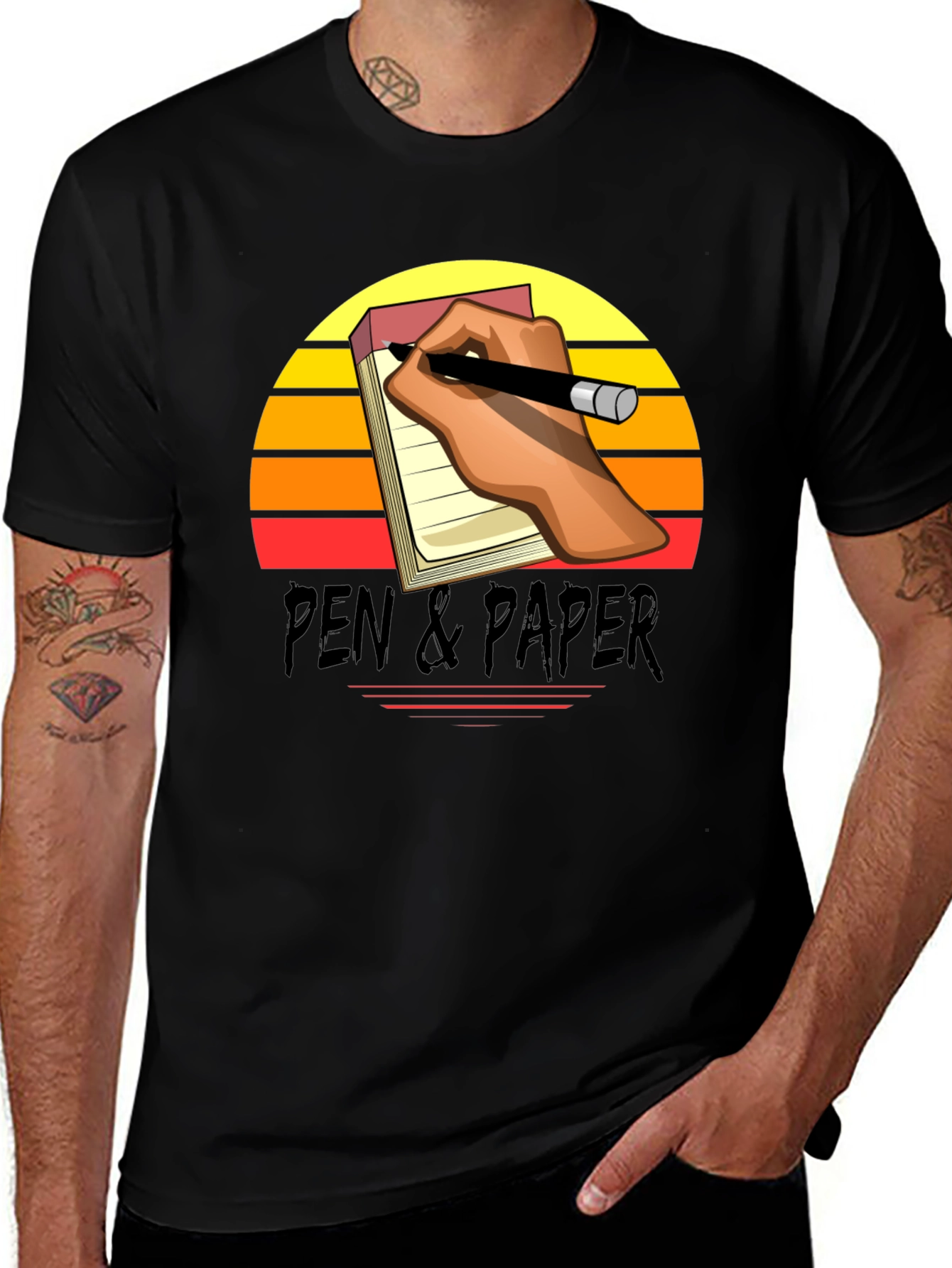 Pen & Paper Retro Graphic Tee