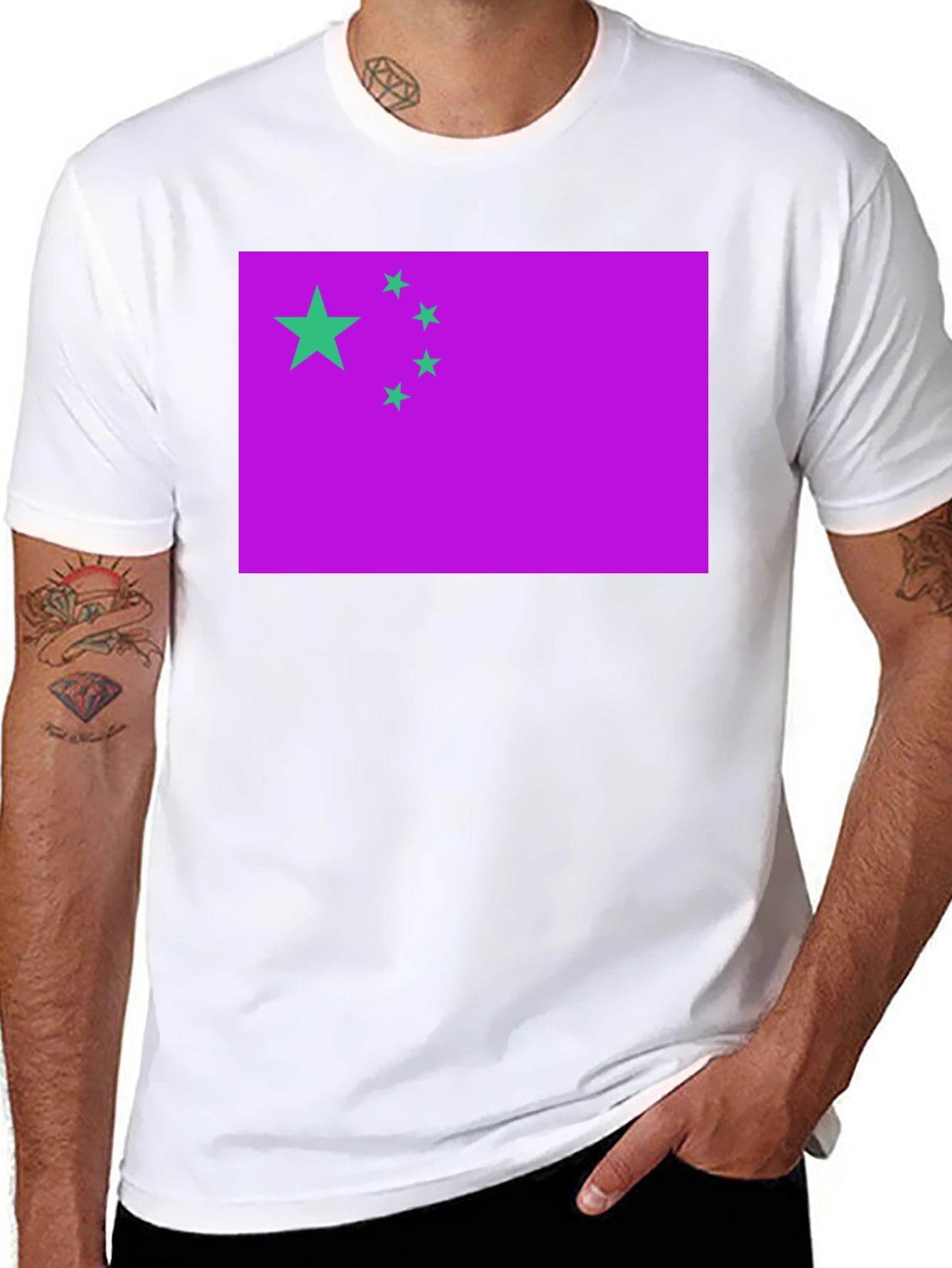 Novelty Flag Graphic Tee - Stylish Statement Shirt