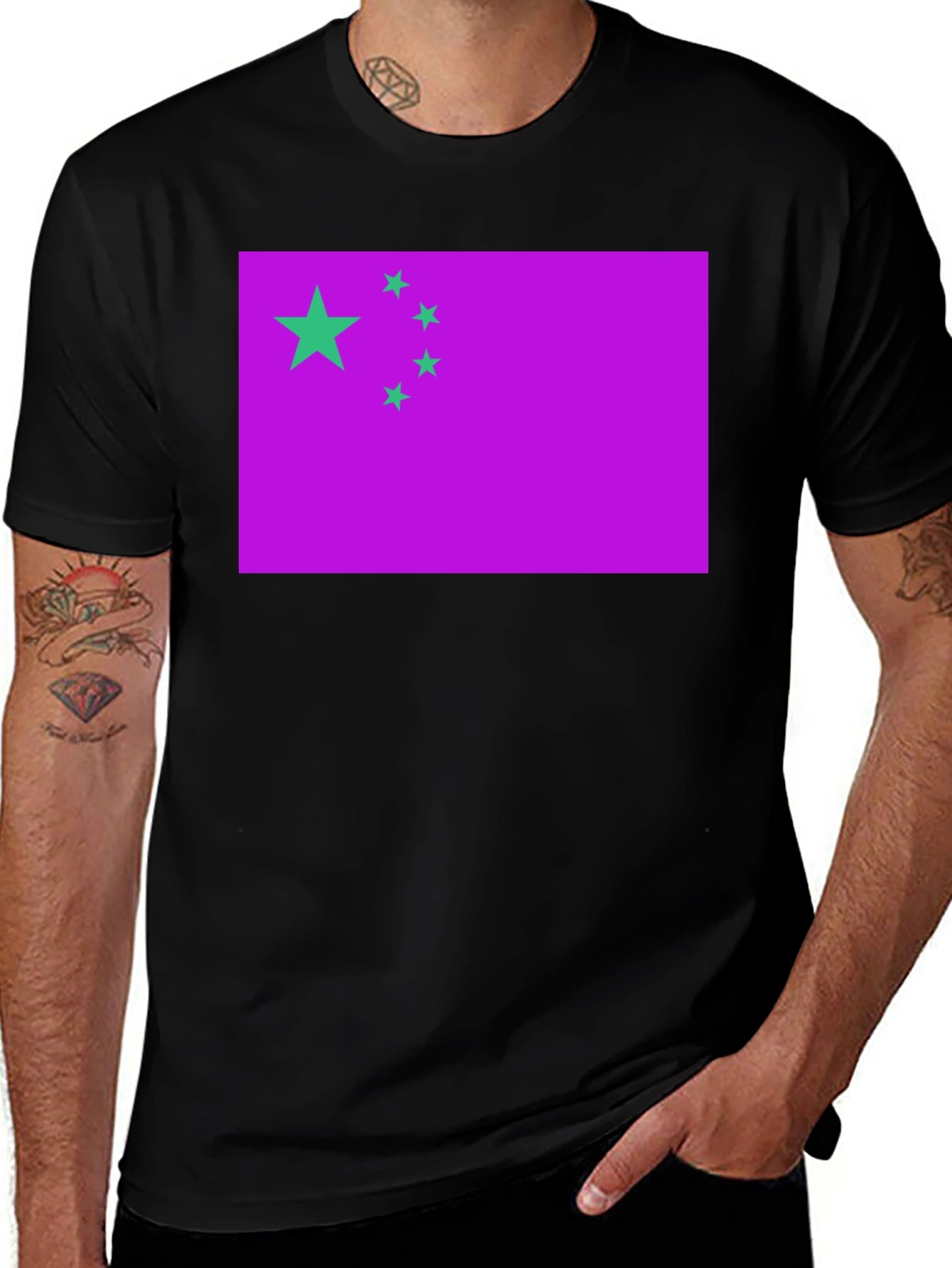 Novelty Flag Graphic Tee - Stylish Statement Shirt