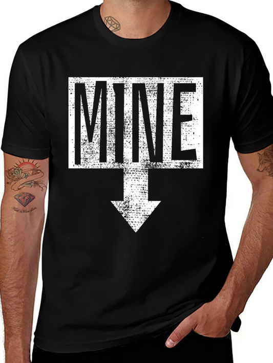 Funny Mine Arrow T-Shirt - Novelty Graphic Tee