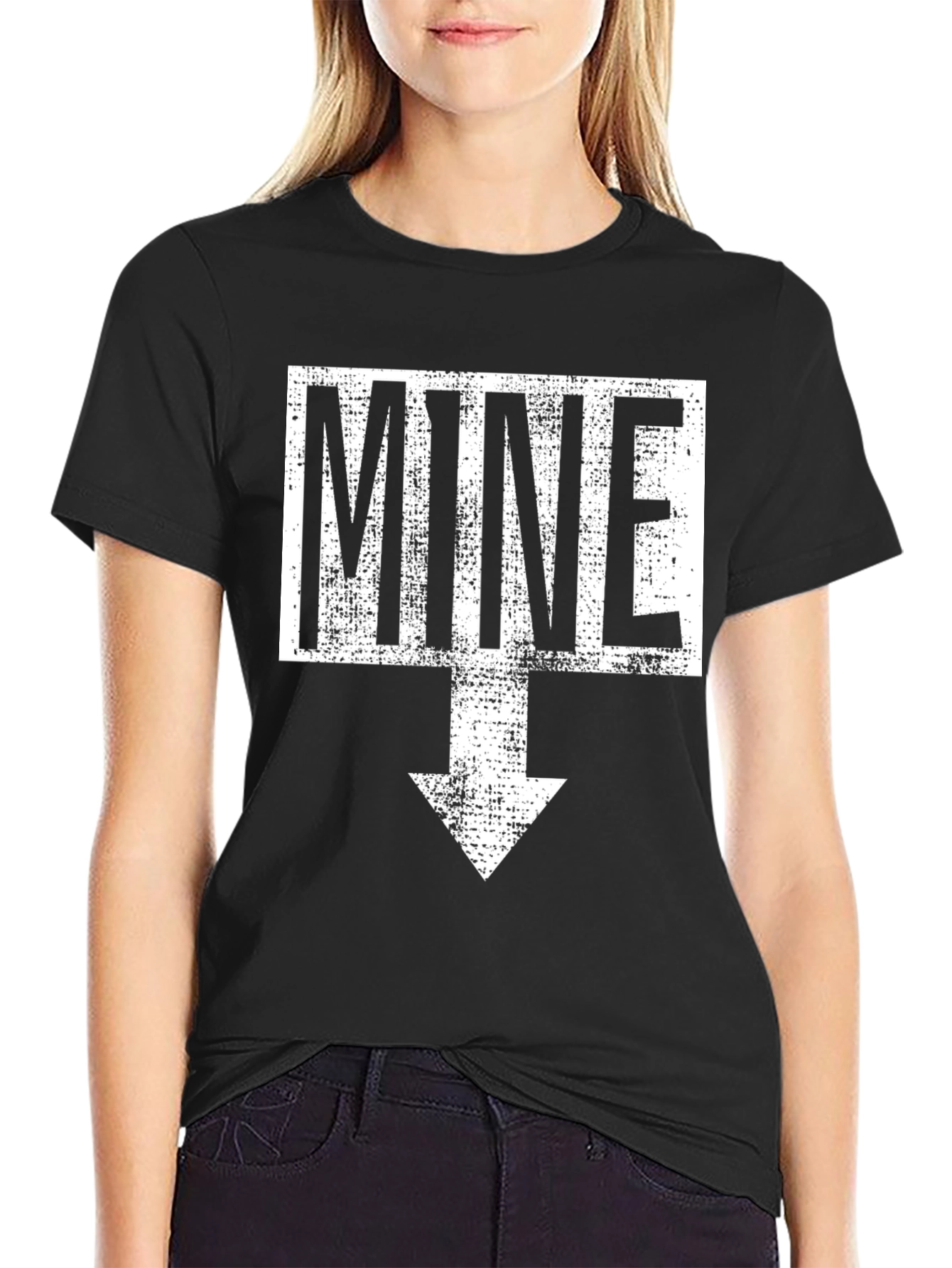 Funny Mine Arrow T-Shirt - Novelty Graphic Tee