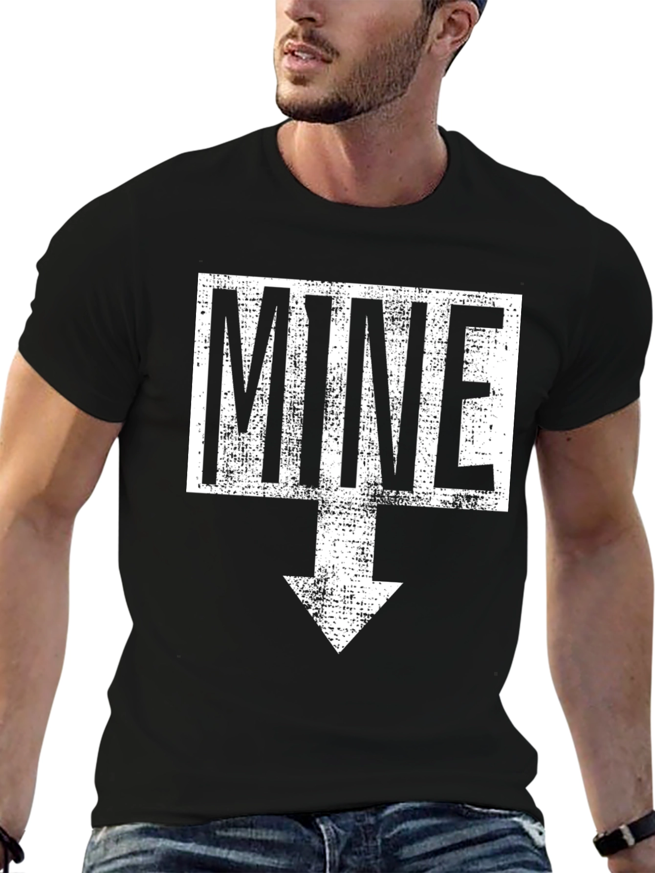 Funny Mine Arrow T-Shirt - Novelty Graphic Tee