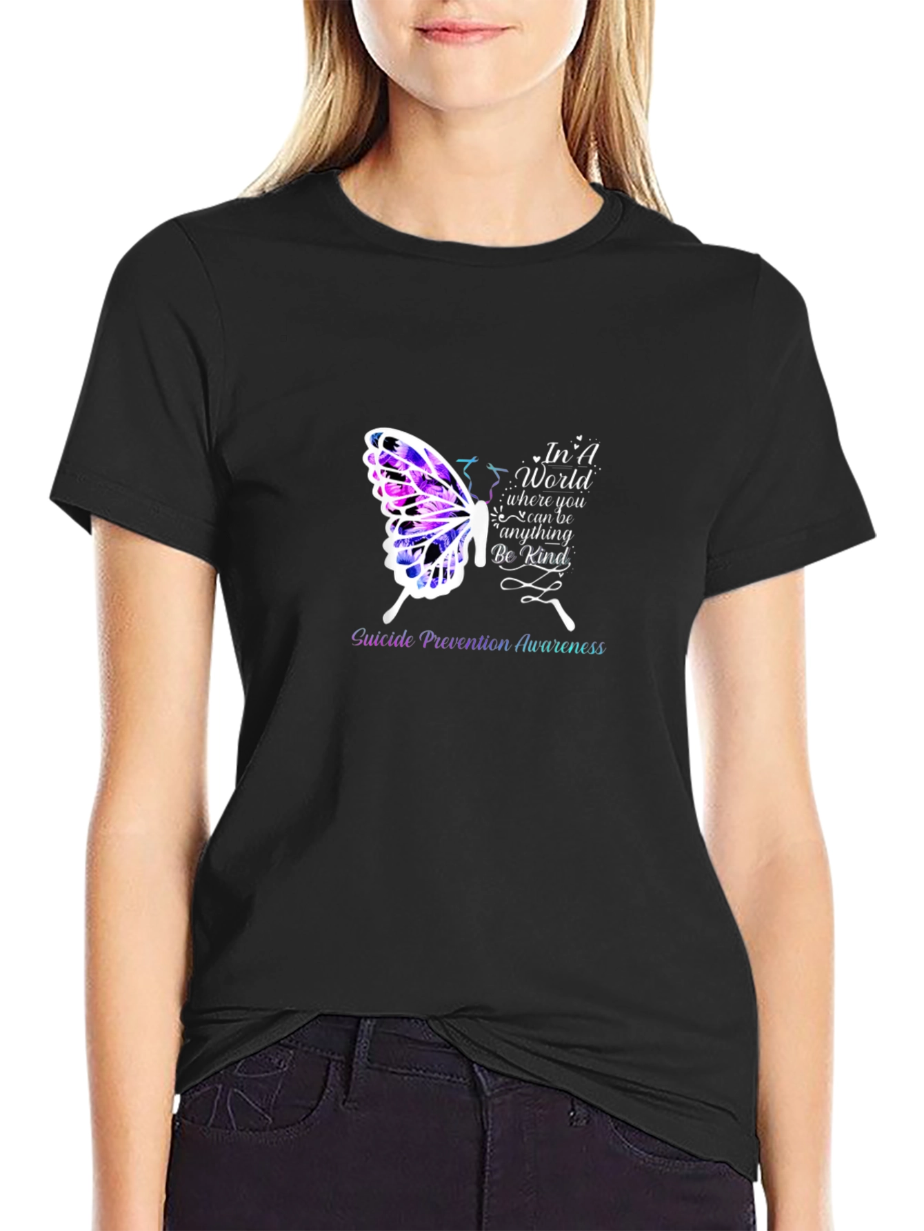 Suicide Prevention Butterfly Graphic T-Shirt