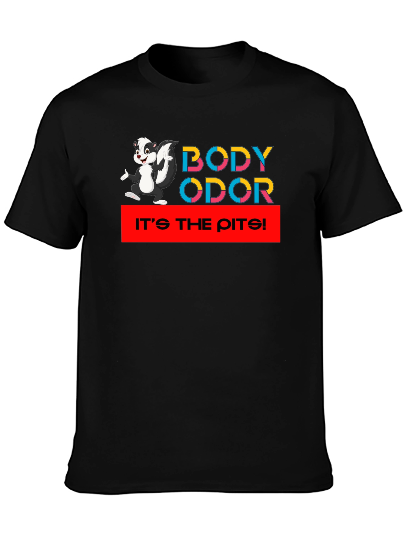 Body Odor Skunk Black T-Shirt