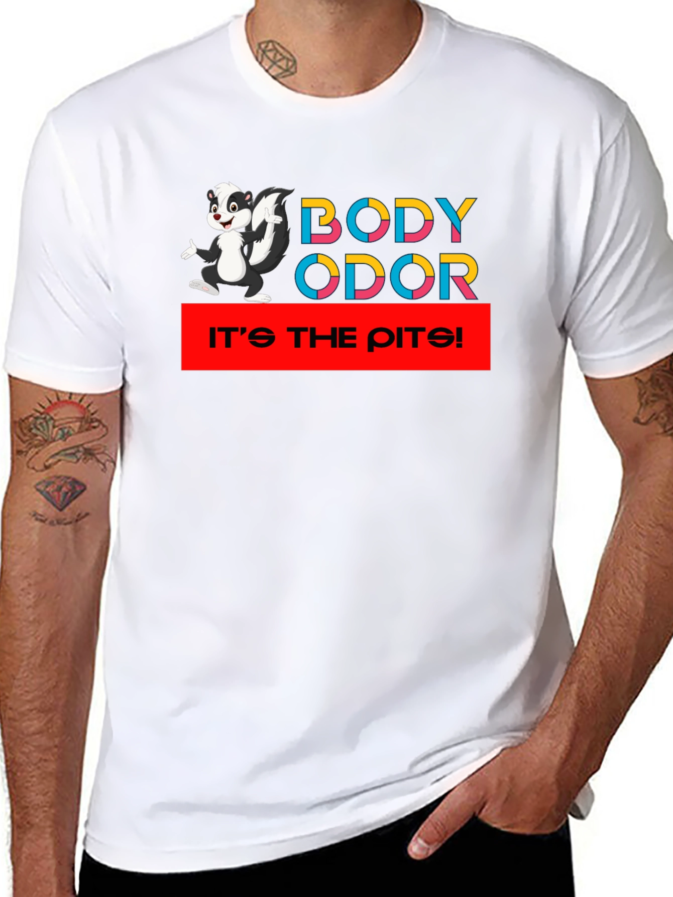 Body Odor Skunk Black T-Shirt