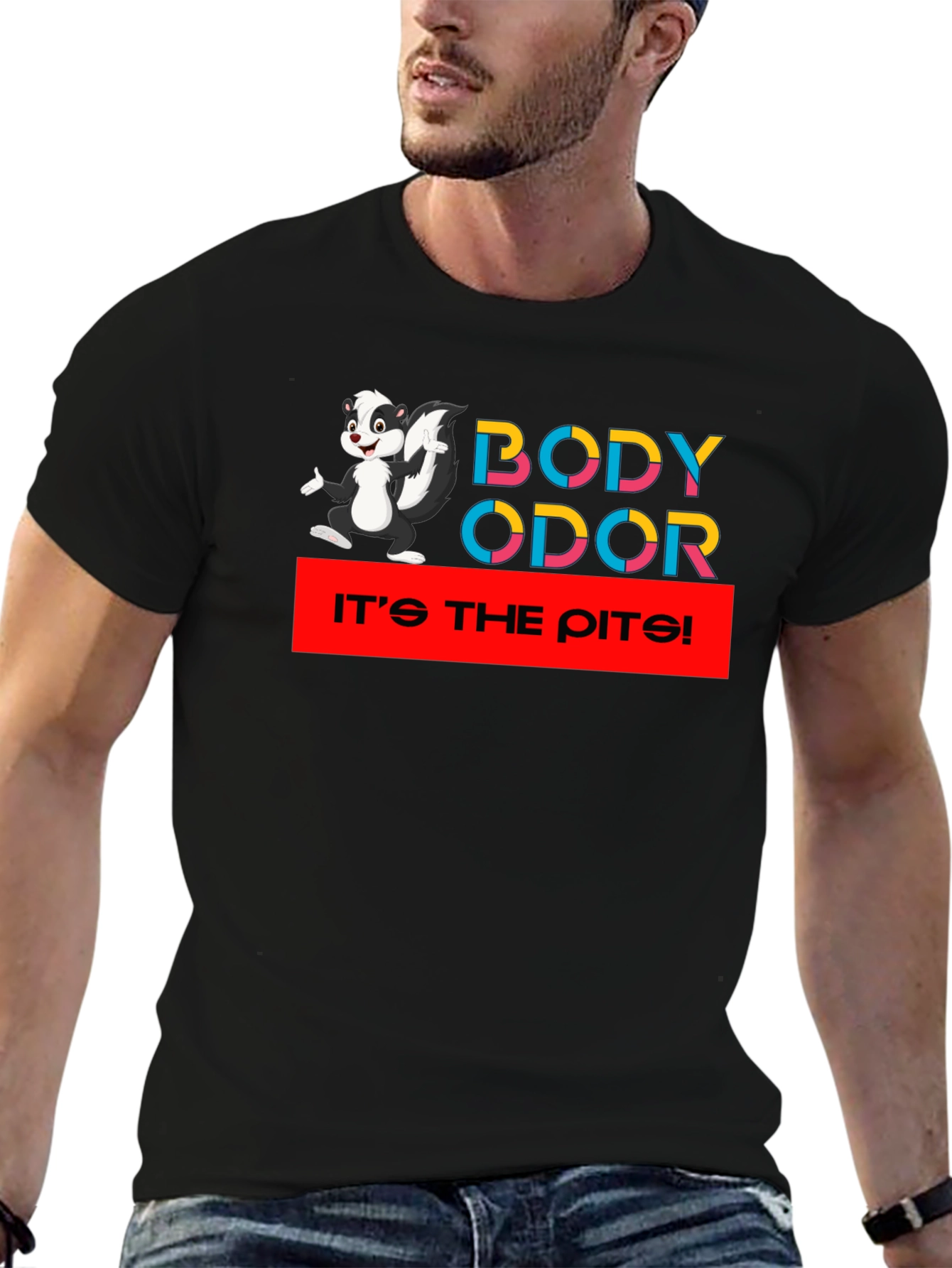 Body Odor Skunk Black T-Shirt