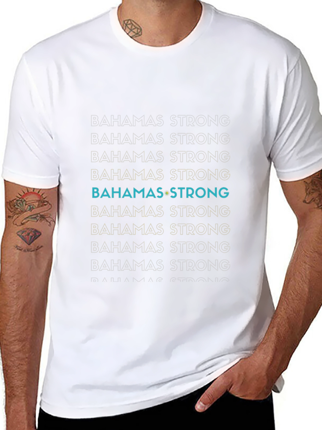 Bahamas Strong Graphic T-Shirt - Black