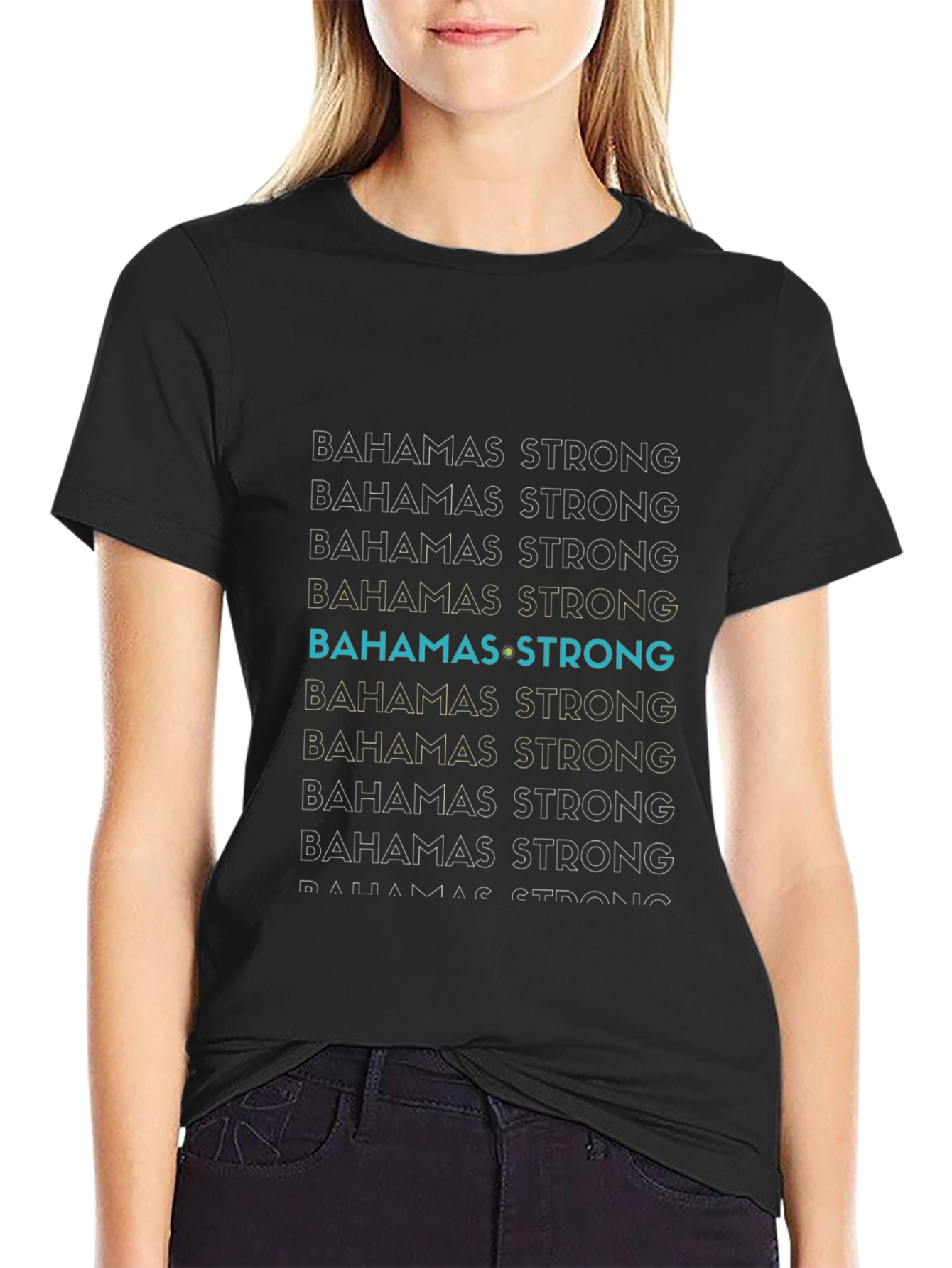 Bahamas Strong Graphic T-Shirt - Black