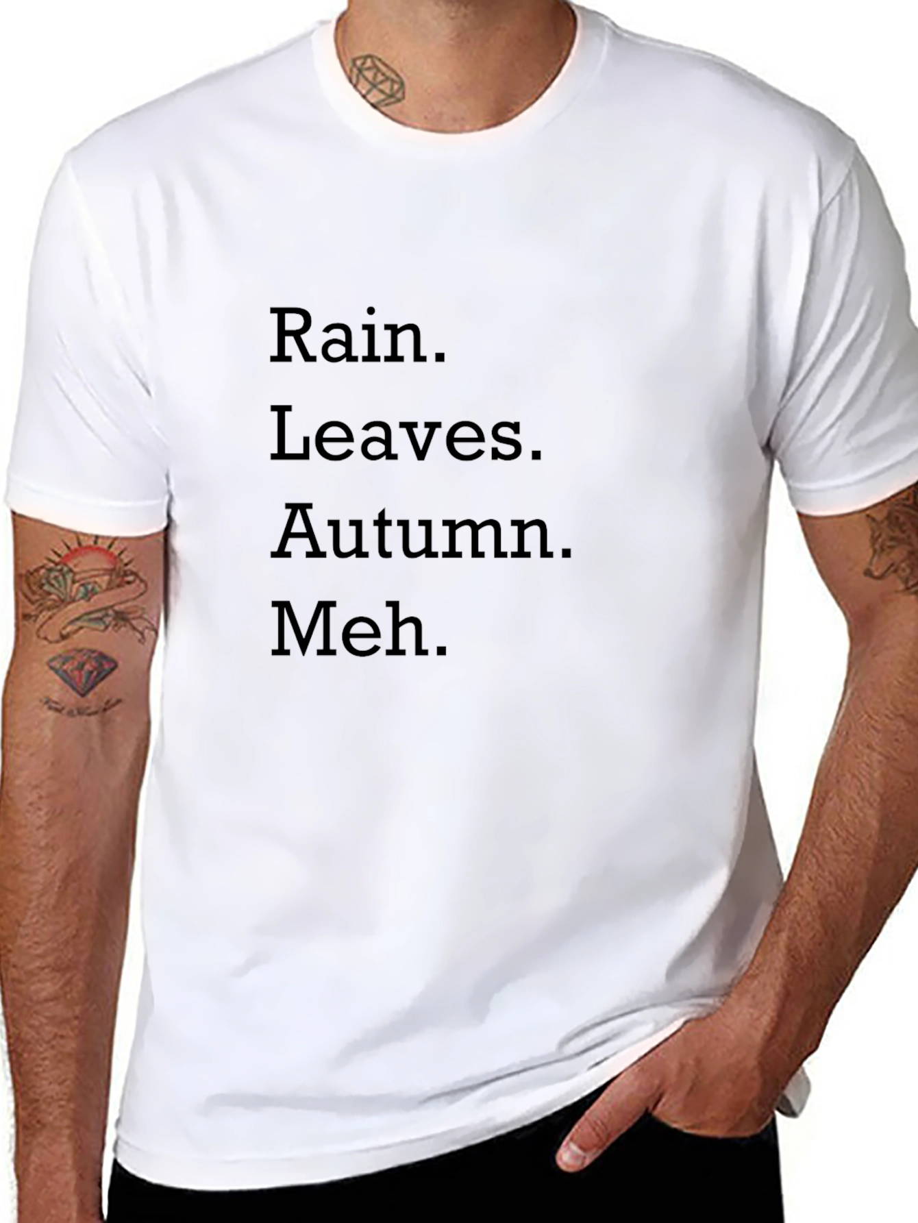 Rain Leaves Autumn Meh T-Shirt
